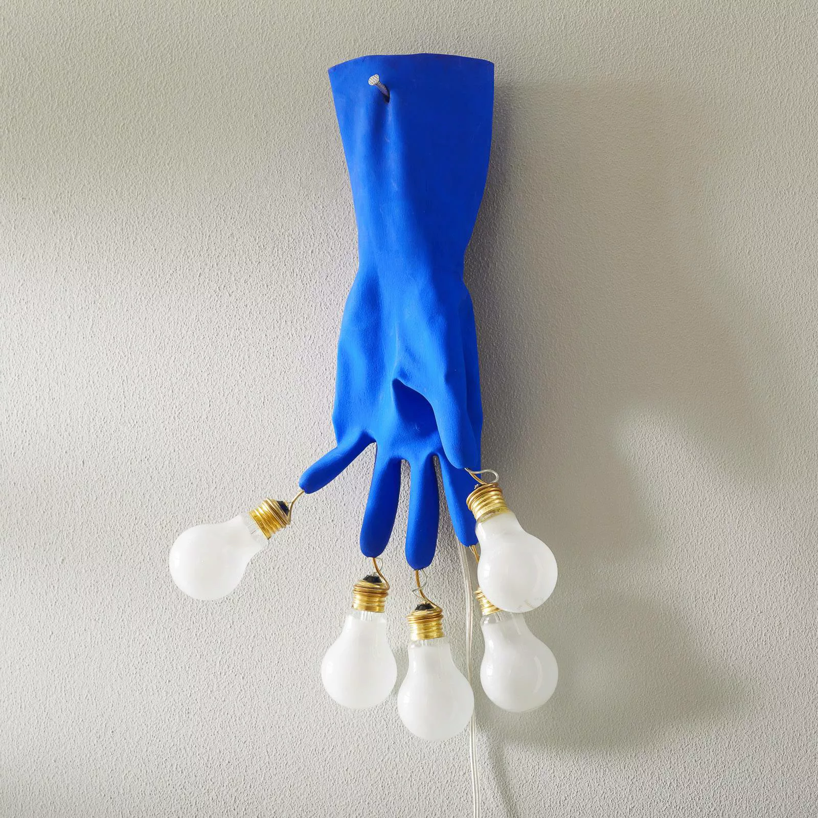 Ingo Maurer - Luzy on the Wall LED Wandleuchte - blau/H 50cm / Ø 30cm/5x LE günstig online kaufen