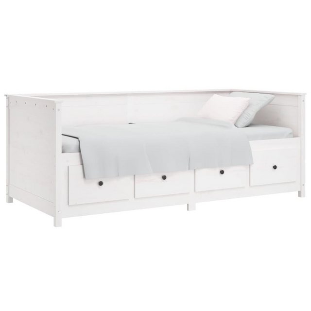 vidaXL Gästebett Tagesbett Weiß 75x190 cm Massivholz Kiefer Bett Bettgestel günstig online kaufen