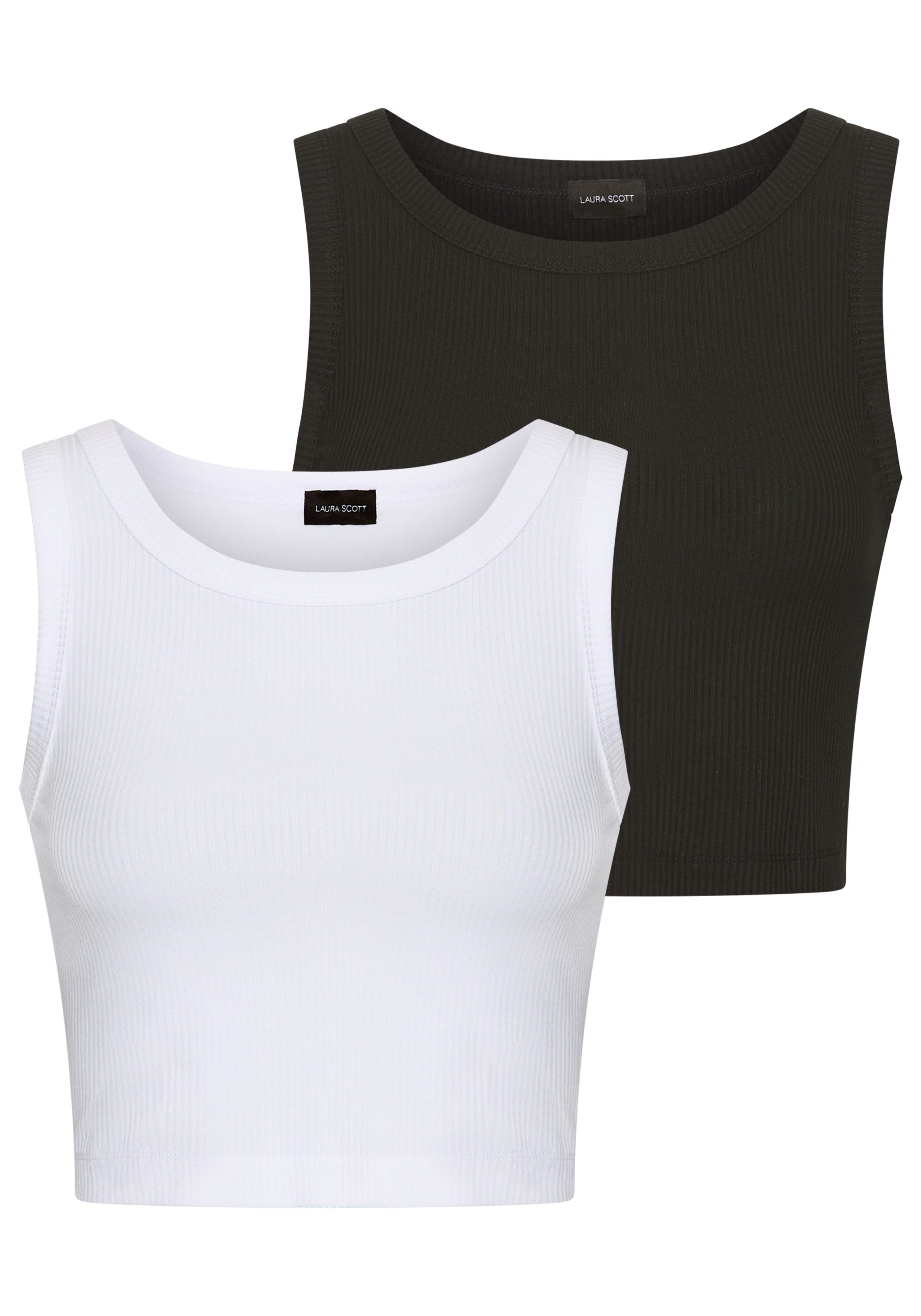 Laura Scott Crop-Top (2-er Pack) in günstig online kaufen