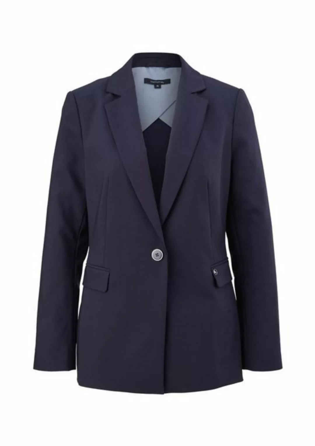 Comma Blusenblazer Taillierter Blazer in Baumwollmix günstig online kaufen