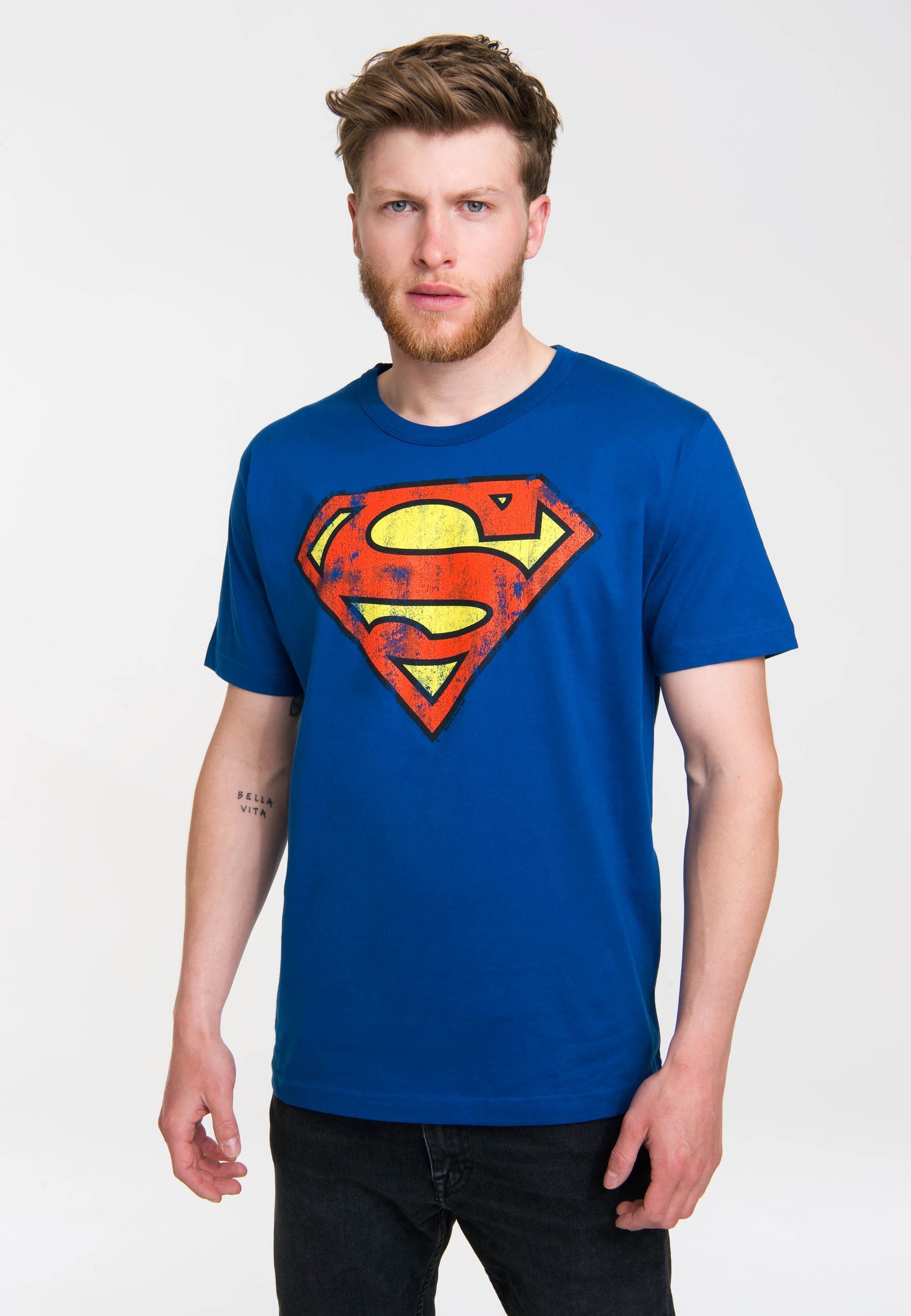 LOGOSHIRT T-Shirt "Superman", mit coolem Frontprint günstig online kaufen