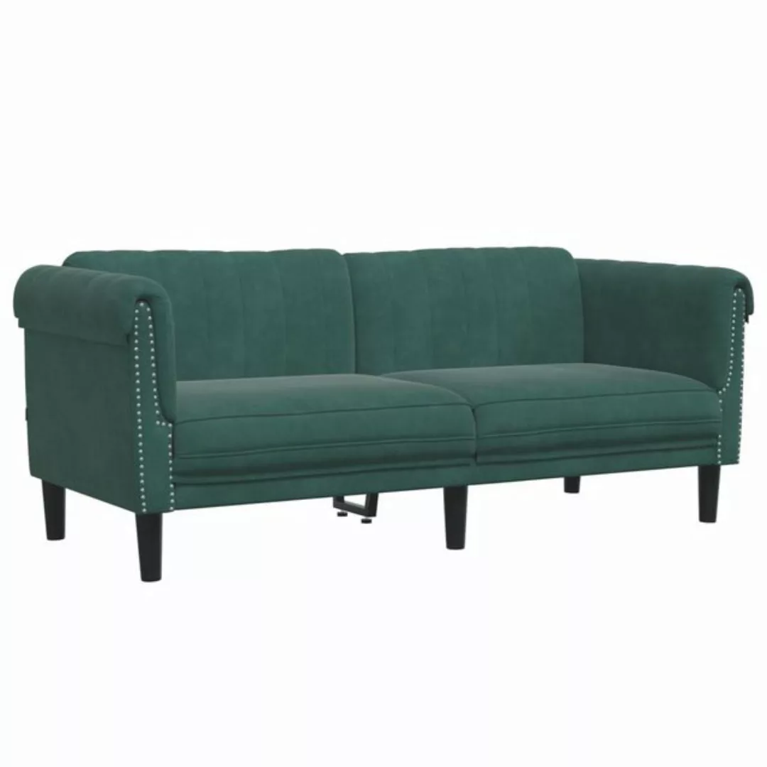 vidaXL Sofa Sofa 2-Sitzer Dunkelgrün Samt günstig online kaufen