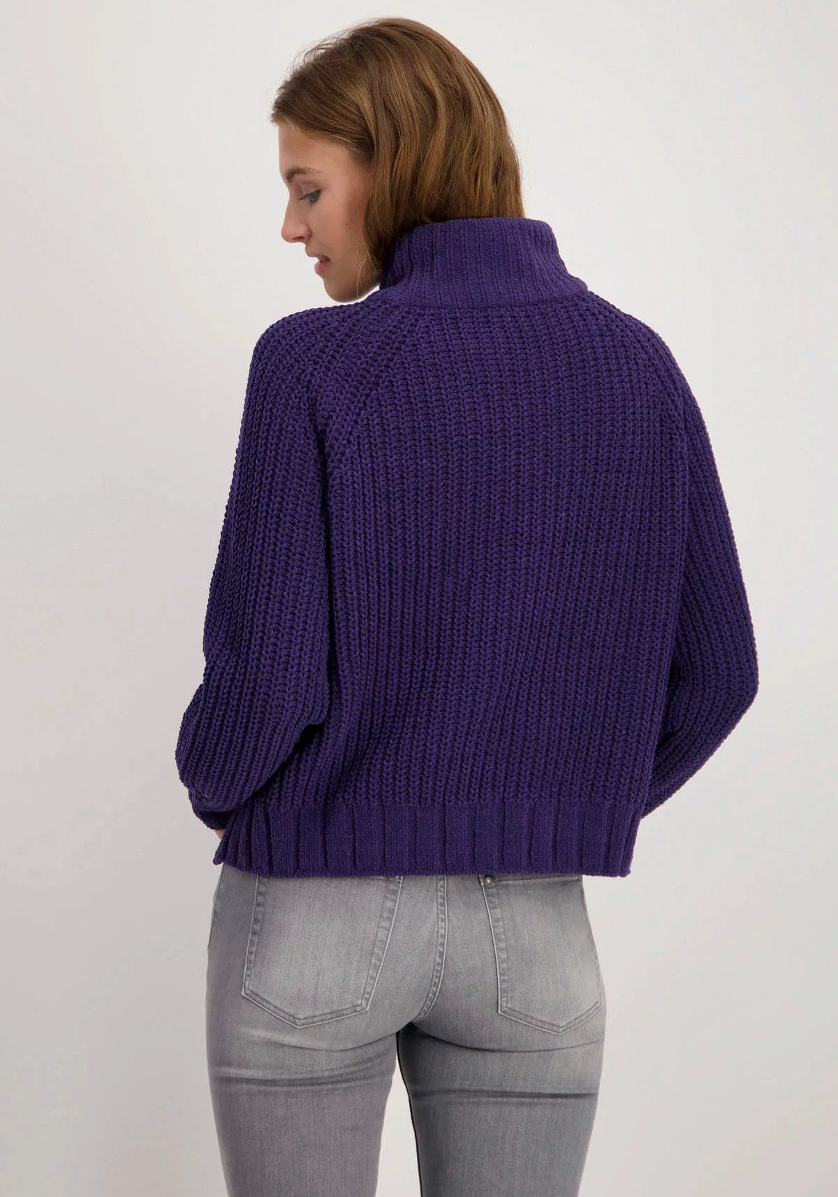 Monari Stehkragenpullover, aus Chenille-Garn günstig online kaufen