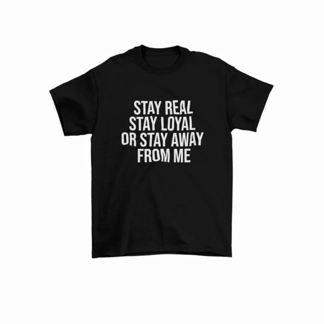 Novux T-Shirt Stay Real Herren Tshirt Farbe Schwarz (1-tlg) aus Baumwolle günstig online kaufen