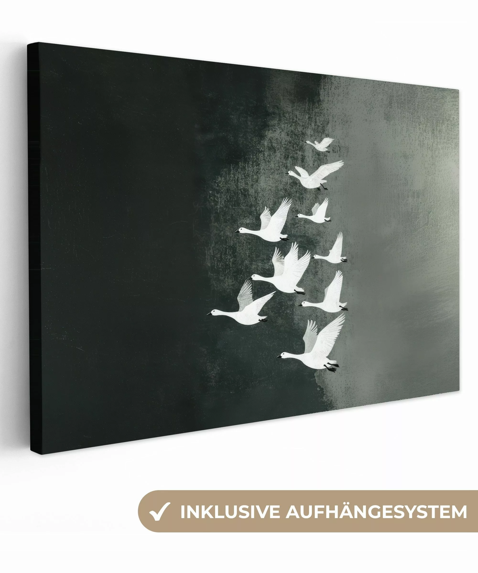 OneMillionCanvasses® Leinwandbild Vogel - Japandi - günstig online kaufen