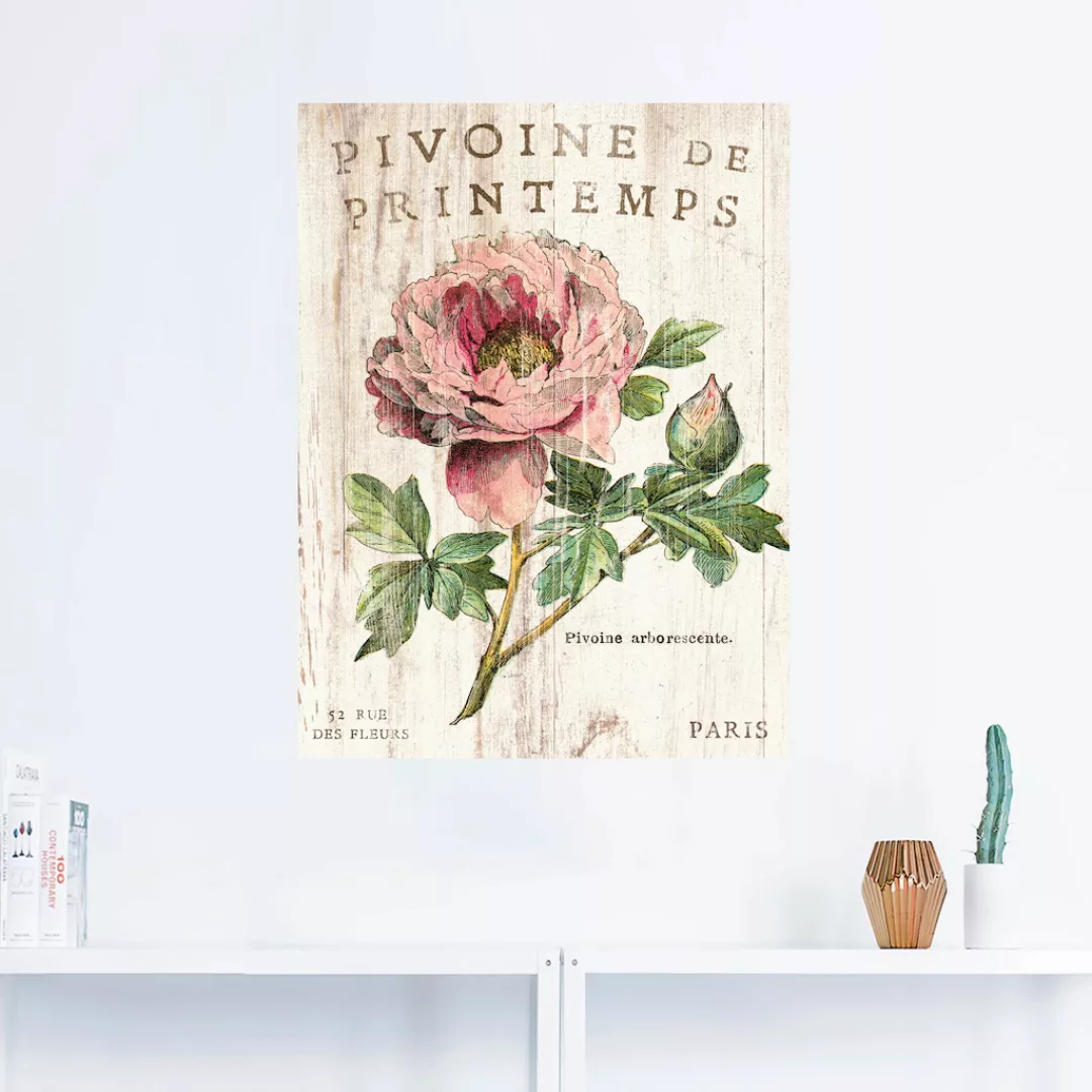 Artland Wandbild "Pfingstrose", Blumen, (1 St.) günstig online kaufen