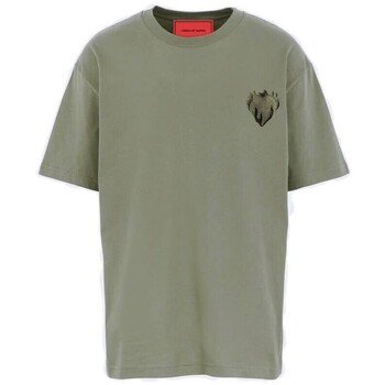 Vision Of Super  T-Shirts & Poloshirts Grnes T-Shirt mit Flammenherz-Logo günstig online kaufen