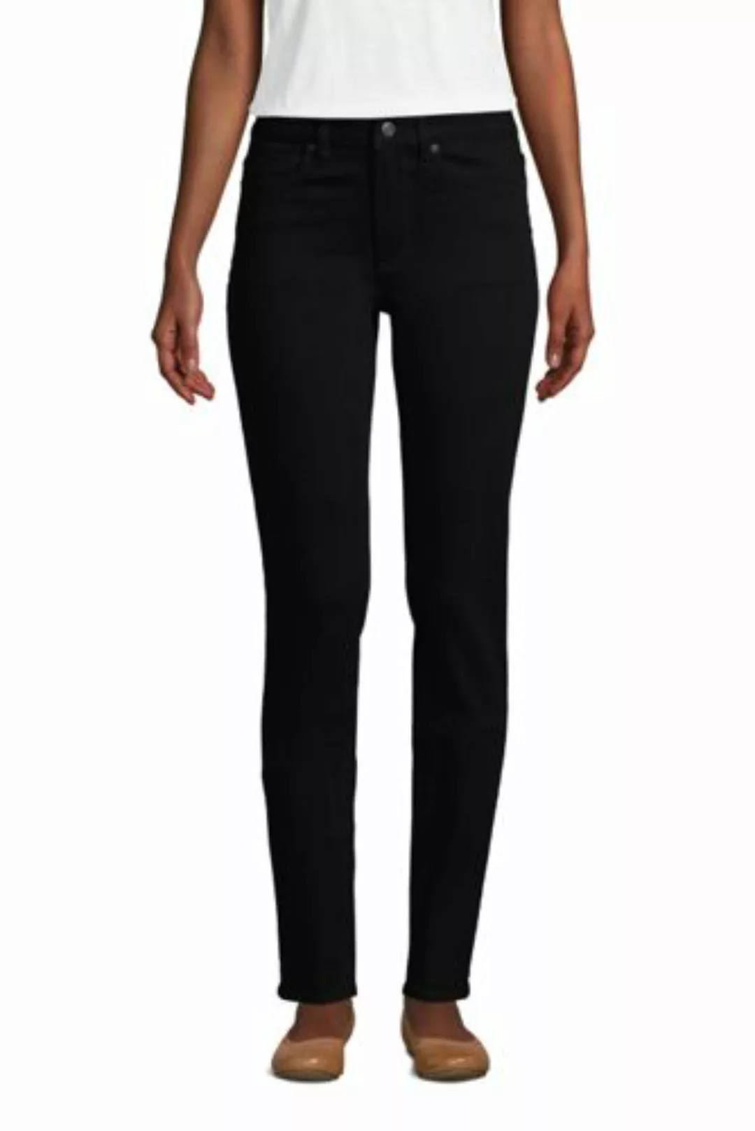 Straight Fit Jeans Mid Waist in Petite-Größe, Damen, Größe: 40 28 Petite, S günstig online kaufen