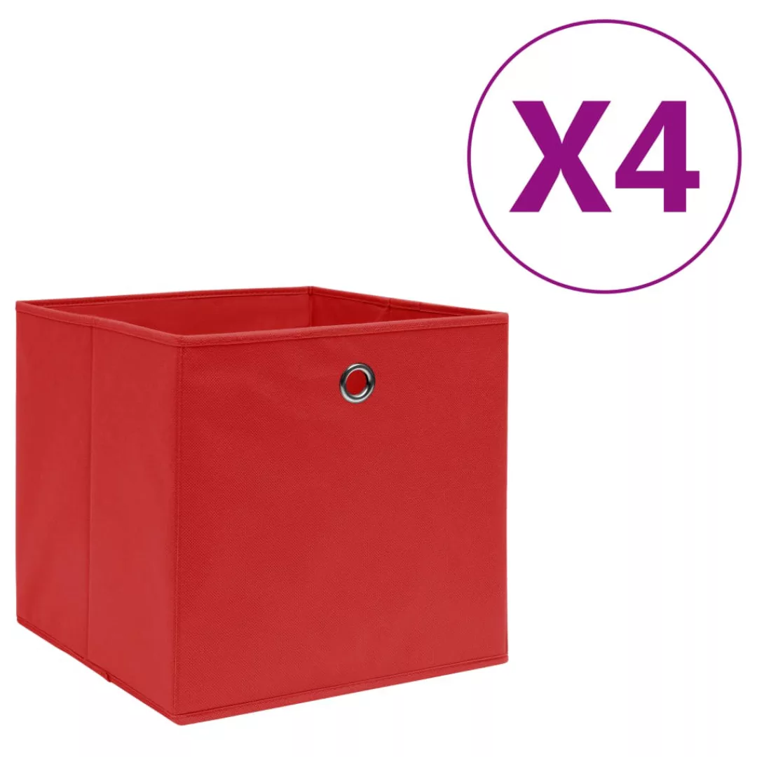 Aufbewahrungsboxen 4 Stk. Vliesstoff 28x28x28 Cm Rot günstig online kaufen