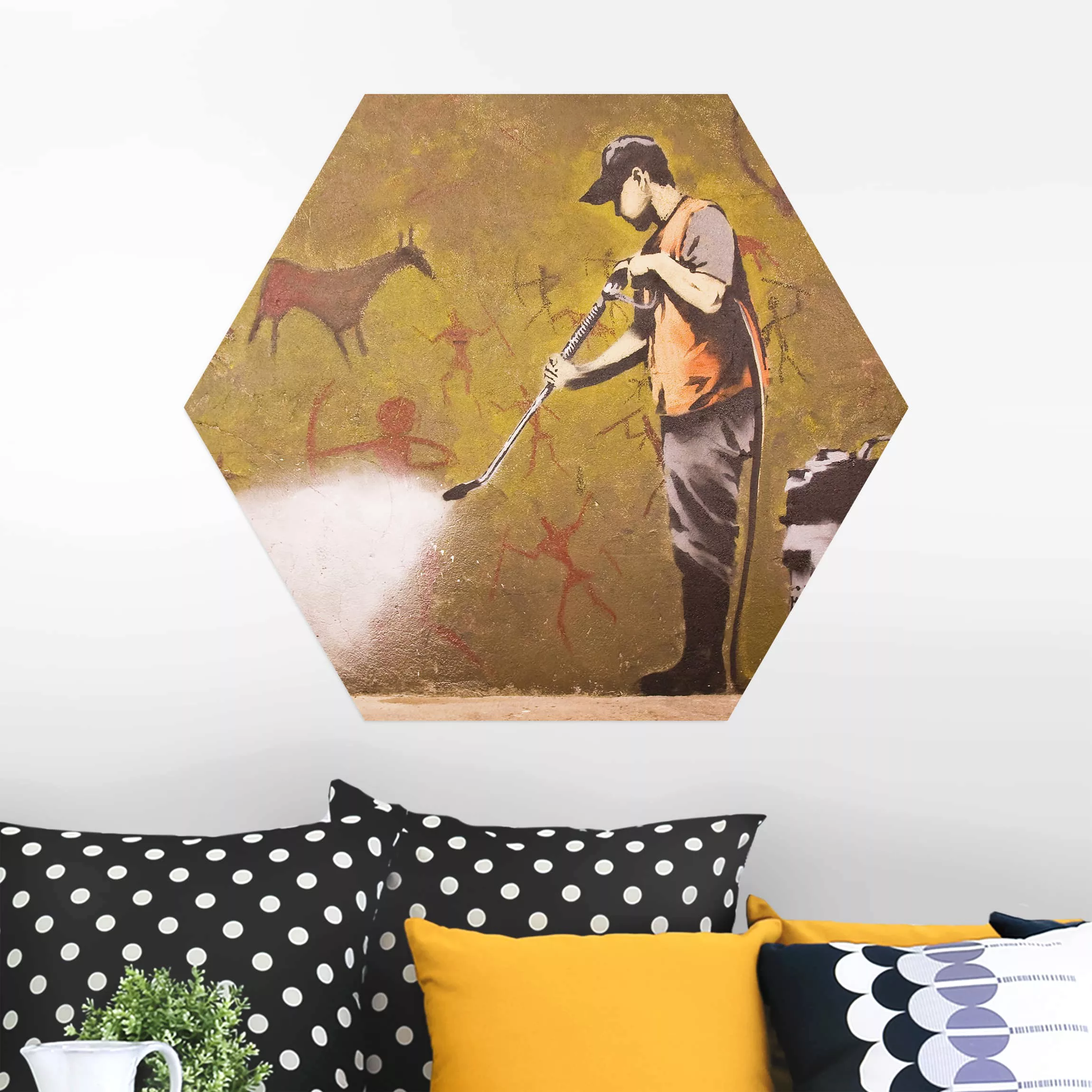 Hexagon-Alu-Dibond Bild Kunstdruck Wash History away günstig online kaufen