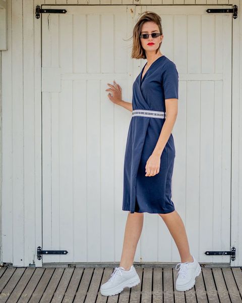 Sommer Kleid Aus Bio-baumwolle | Wrap Dress günstig online kaufen