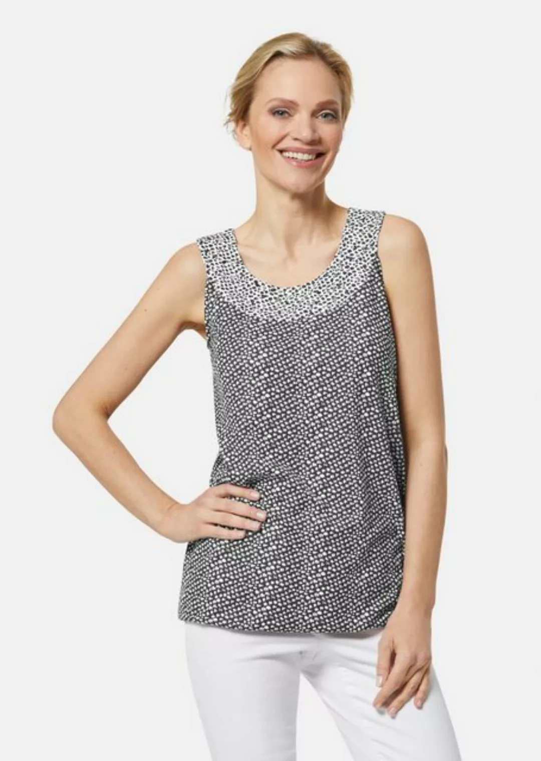 MADELEINE Shirttop Ärmelloses Longtop mit Pailletten-Verzierung günstig online kaufen