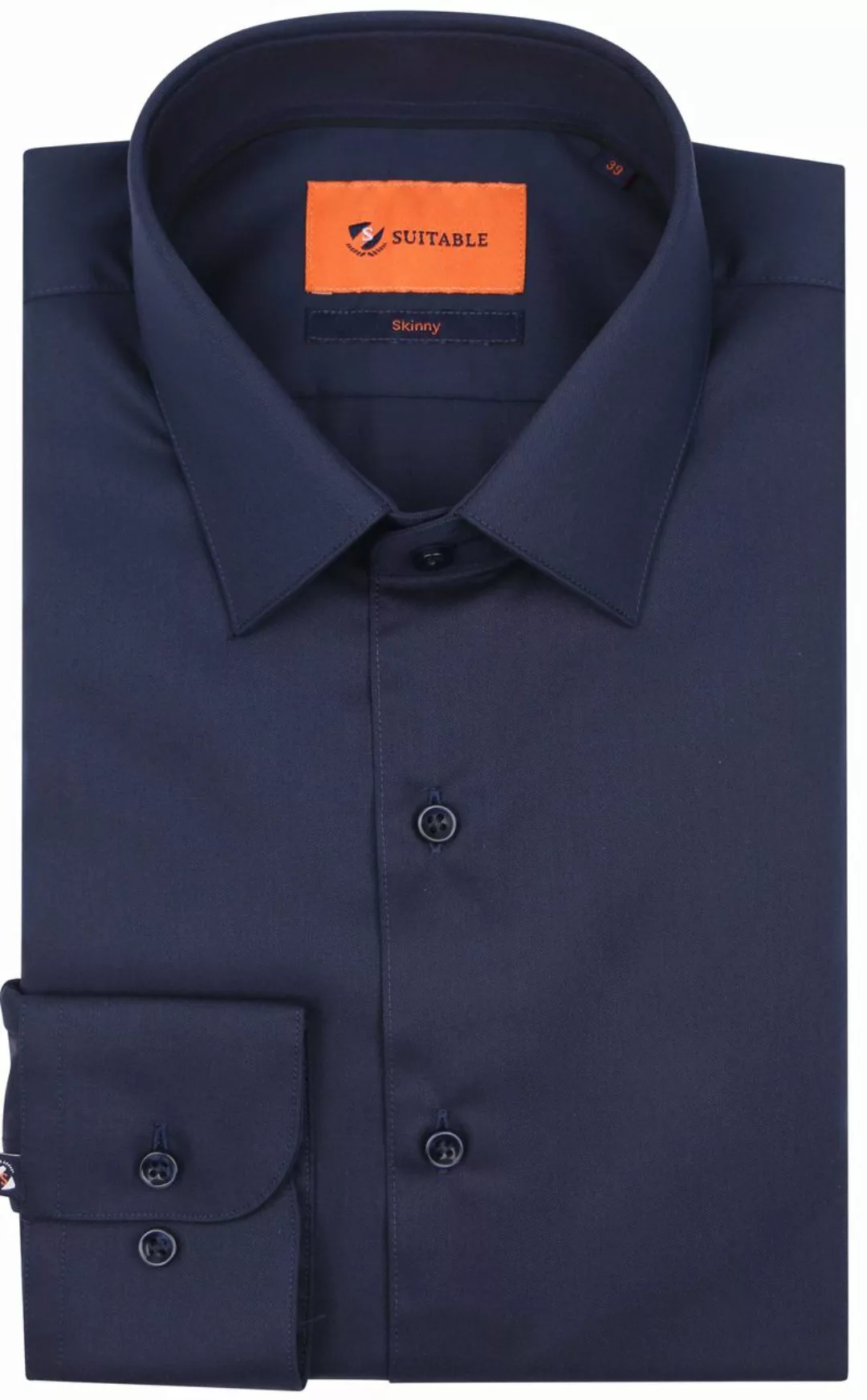 Suitable Twill Hemd Navy - Größe 39 günstig online kaufen