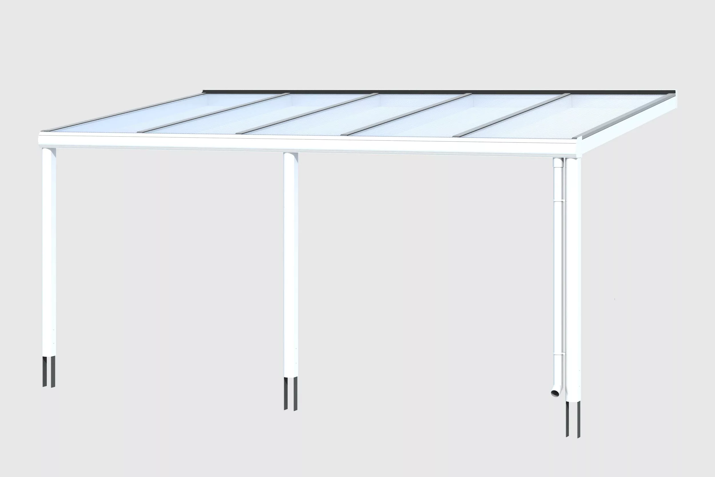 Skan Holz Terrassenüberdachung Garda 541 x 307 cm Aluminium Weiß günstig online kaufen