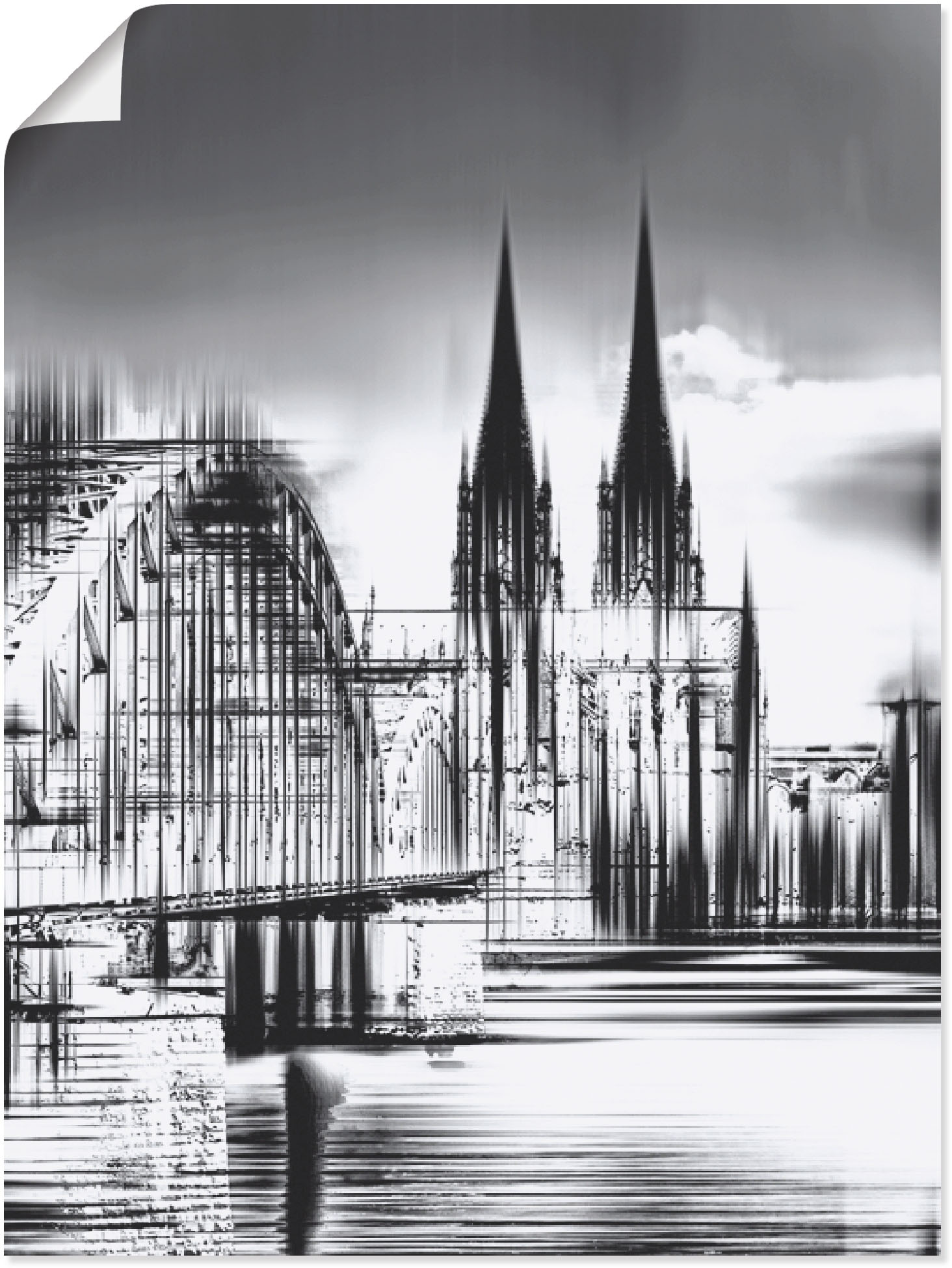 Artland Wandbild »Köln Skyline Collage III«, Deutschland, (1 St.), als Lein günstig online kaufen