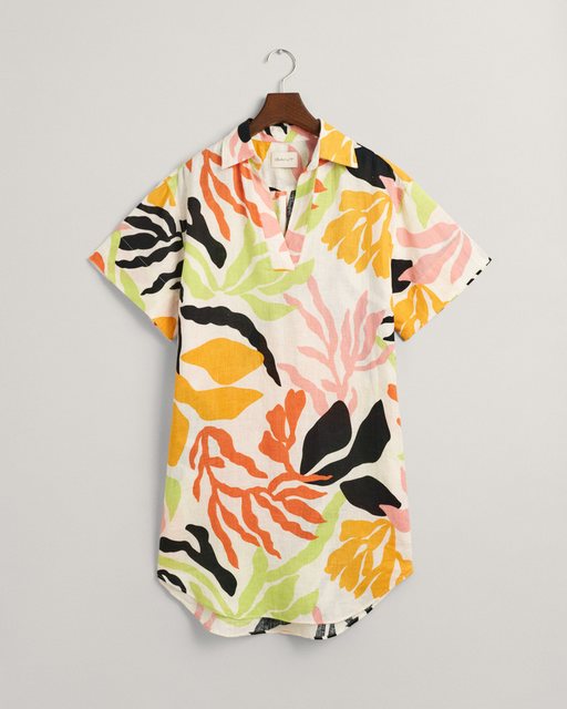 Gant Midikleid REL PALM PRINT SS LINEN CAFTAN günstig online kaufen