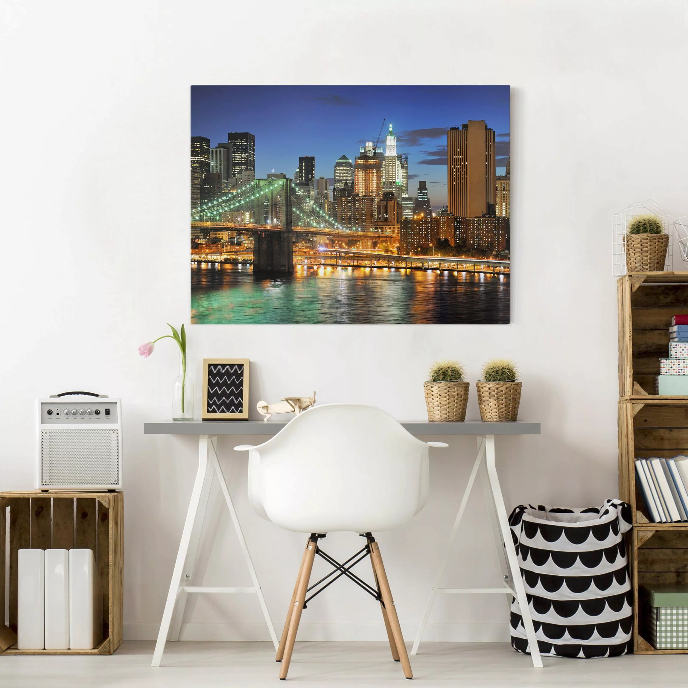 Leinwandbild New York - Querformat Manhattan Panorama günstig online kaufen
