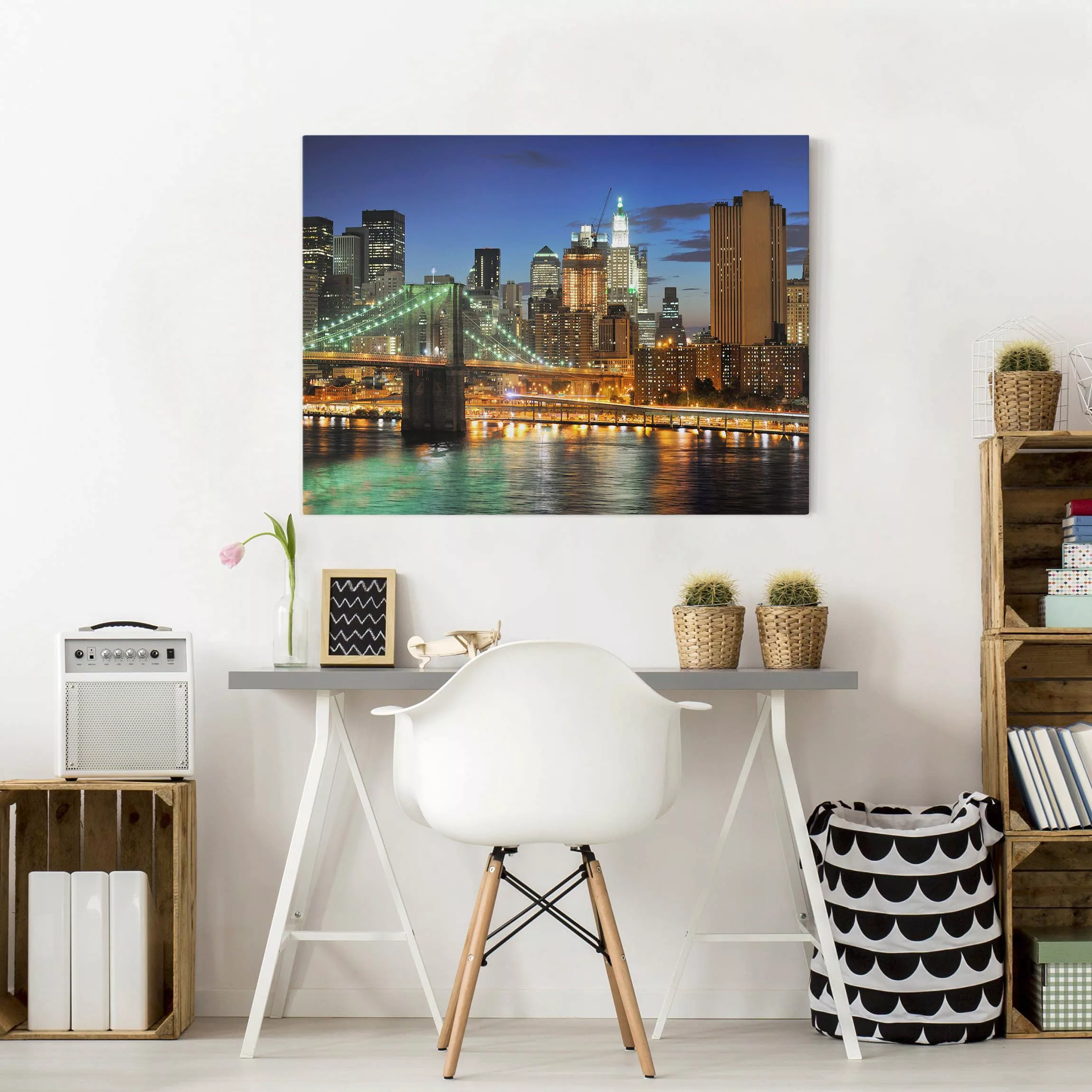 Leinwandbild - Querformat Manhattan Panorama günstig online kaufen