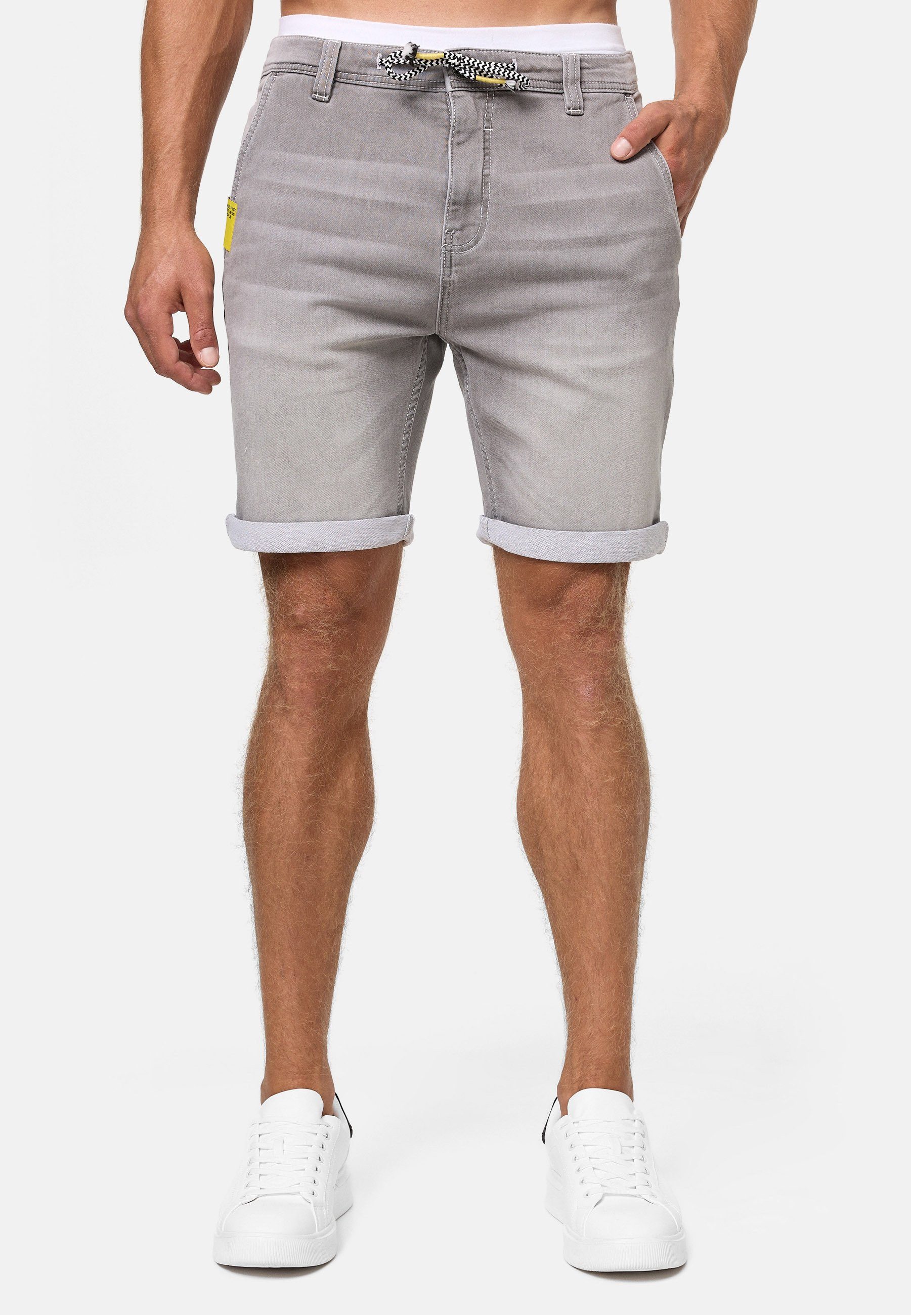 Indicode Jeansshorts Azibo elastischer Bund samt günstig online kaufen