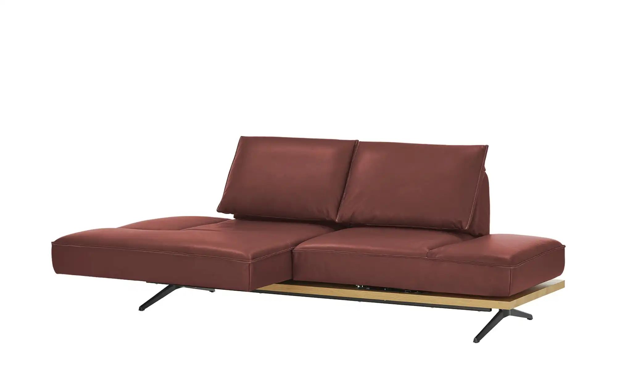 KOINOR Ecksofa Echtleder Phoenix ¦ rot ¦ Maße (cm): B: 240 H: 116 T: 132.0 günstig online kaufen