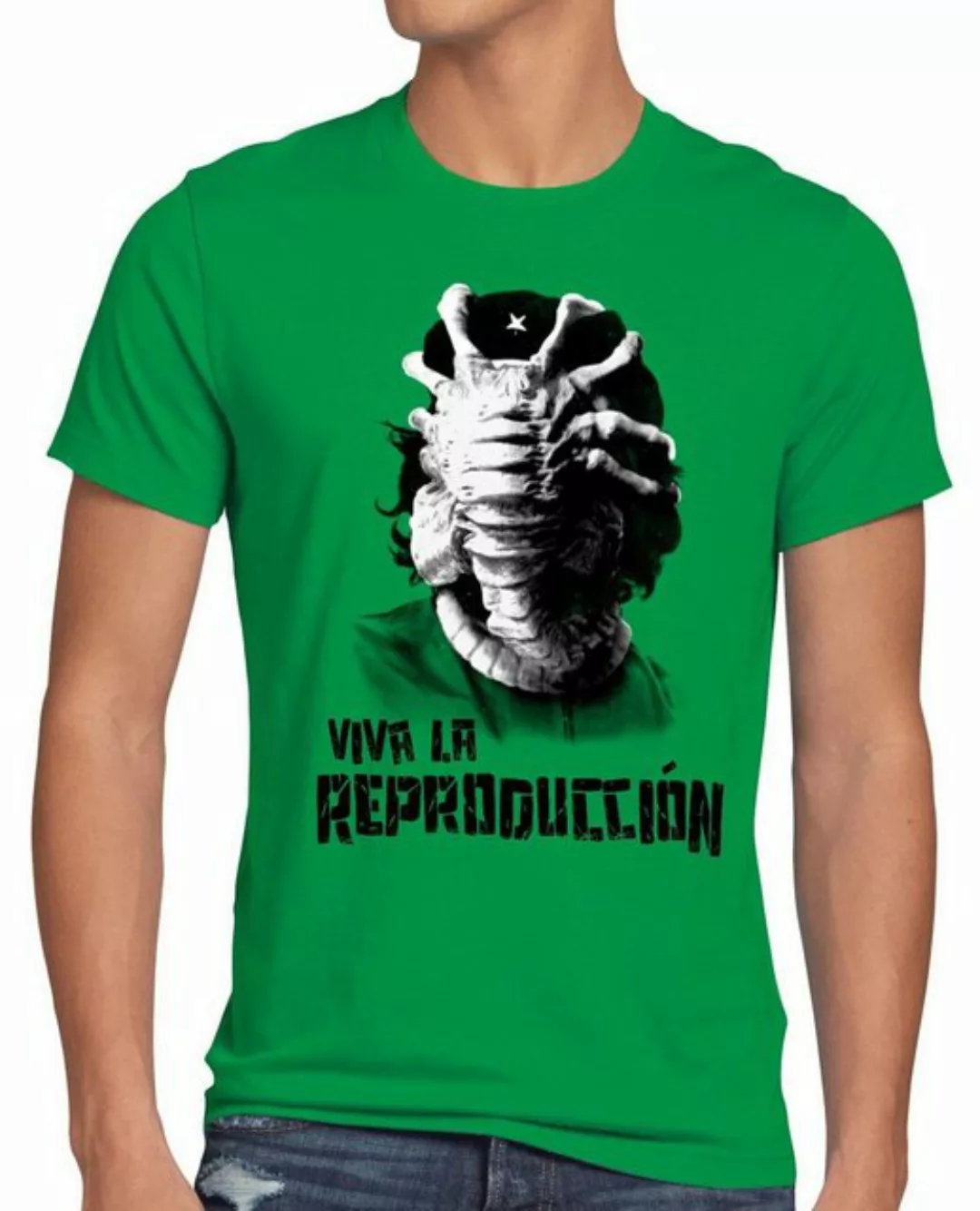 style3 Print-Shirt Herren T-Shirt Viva Facehugger alien che guevara revolut günstig online kaufen