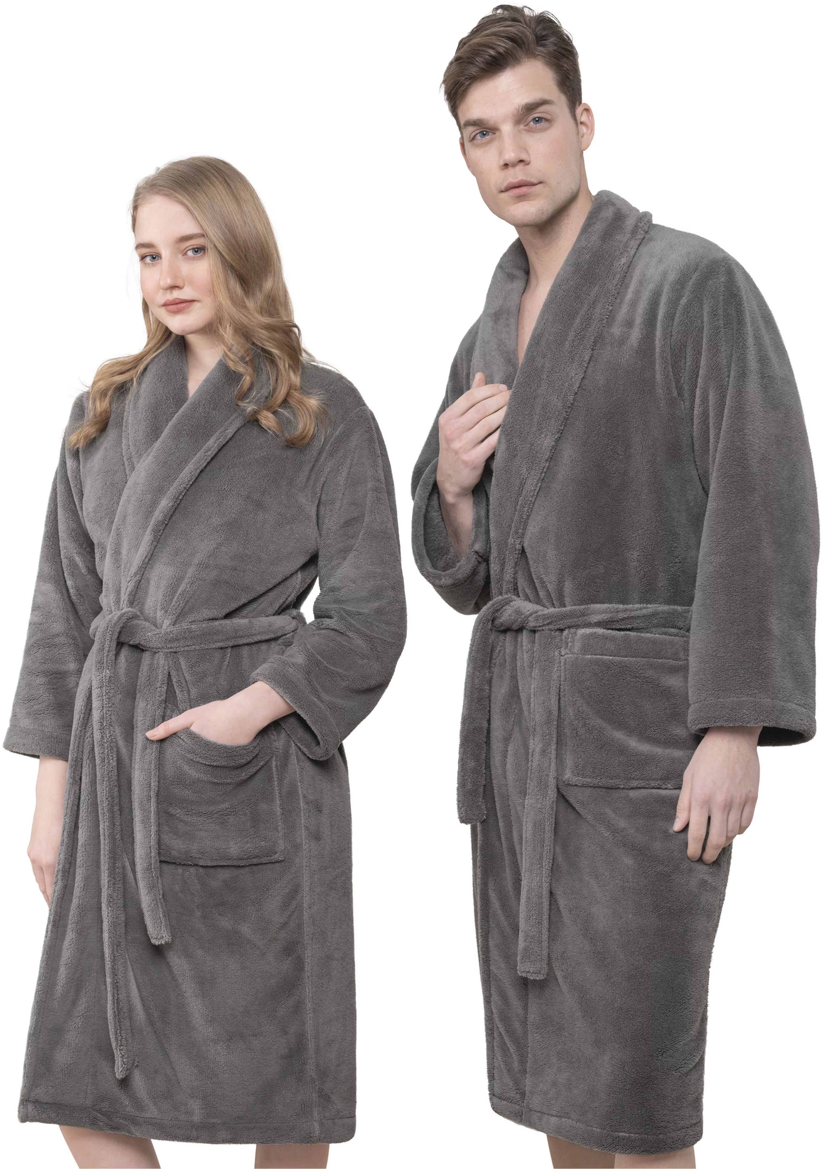 HAMMETEX Bademantel "Bademantel unisex, ultraweicher & flauschiger Fleecema günstig online kaufen