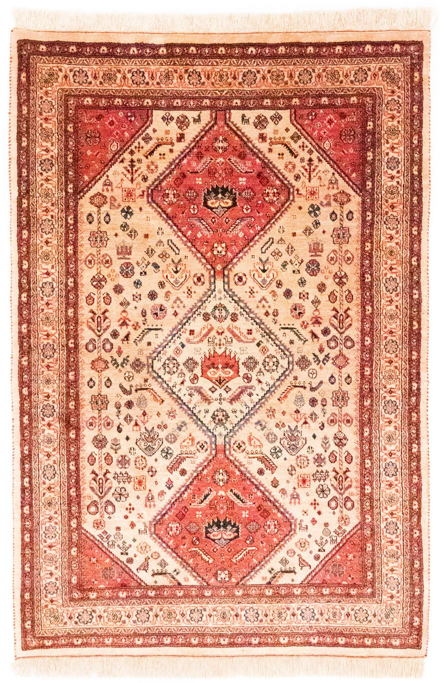 morgenland Wollteppich »Ghashghai Teppich handgeknüpft beige«, rechteckig, günstig online kaufen