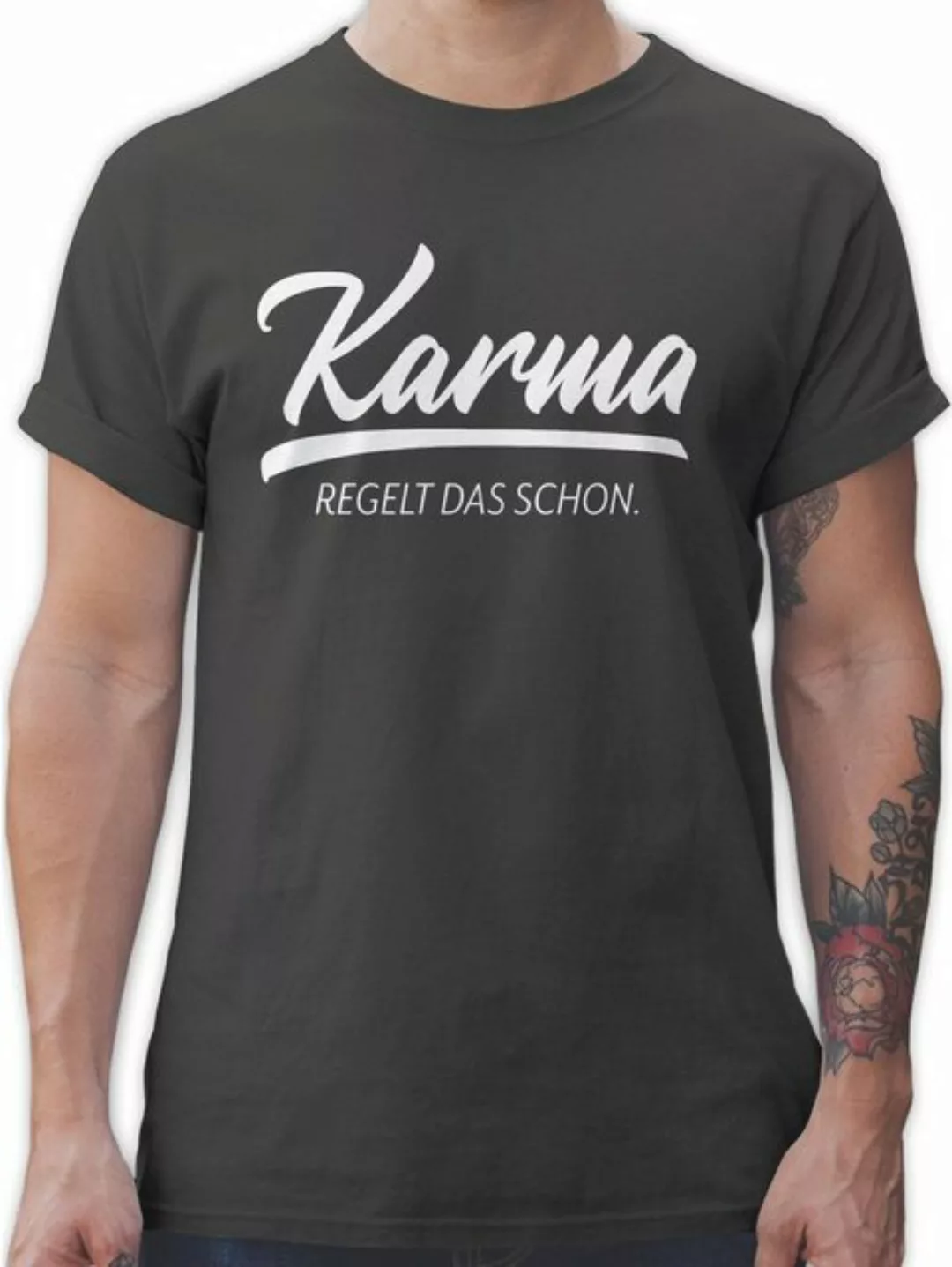 Shirtracer T-Shirt Karma - regelt das schon Sprüche Statement mit Spruch günstig online kaufen