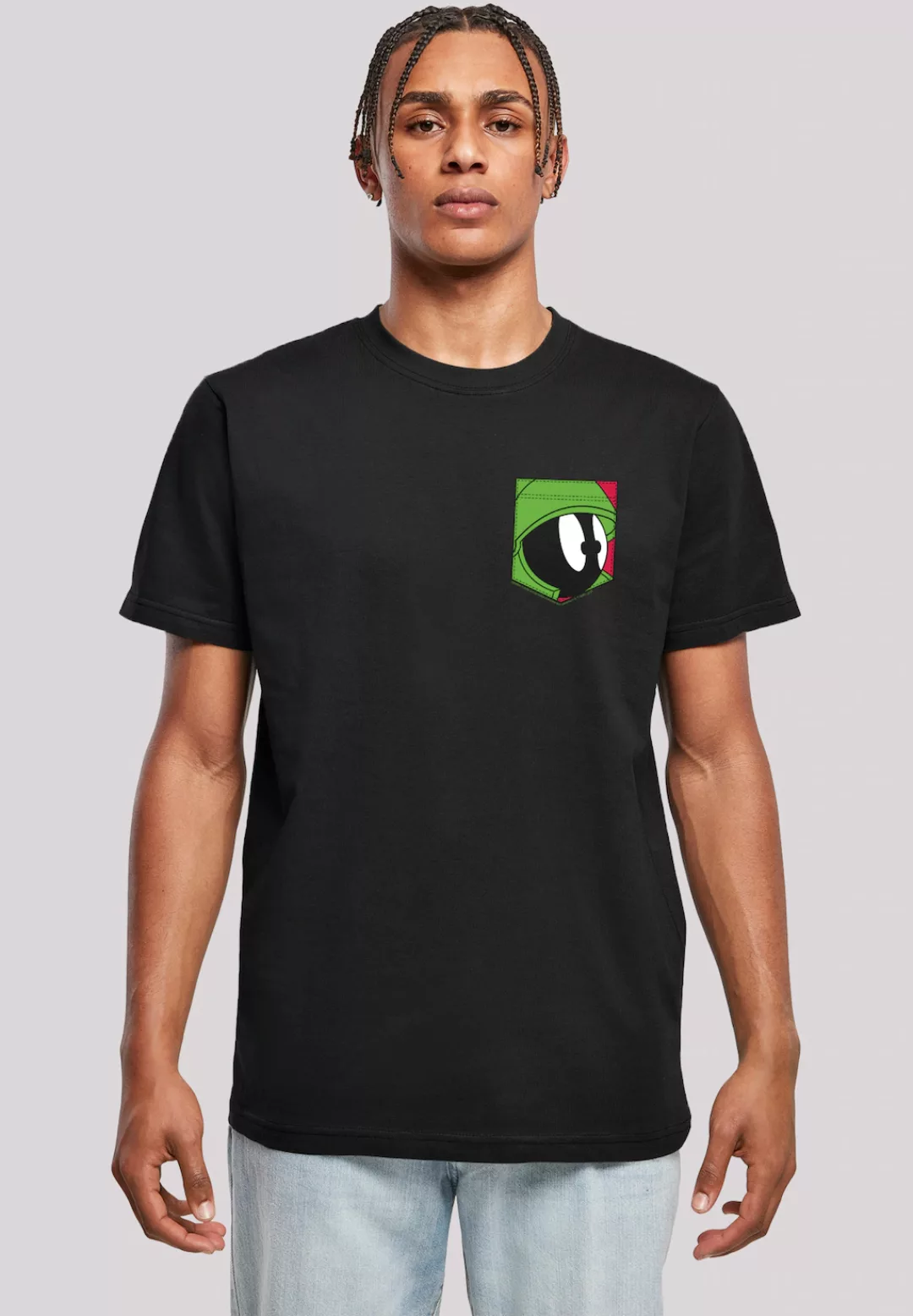 F4NT4STIC T-Shirt "Looney Tunes Marvin The Martian Face Faux Pocket", Print günstig online kaufen