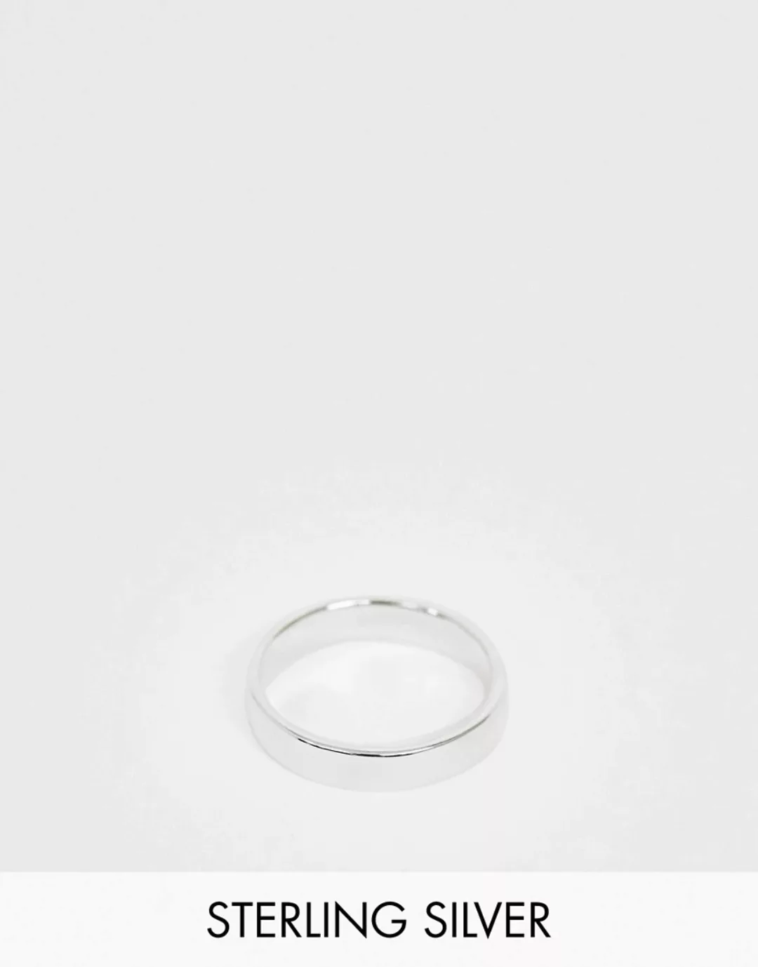 ASOS DESIGN – Flacher Ring aus Sterlingsilber günstig online kaufen