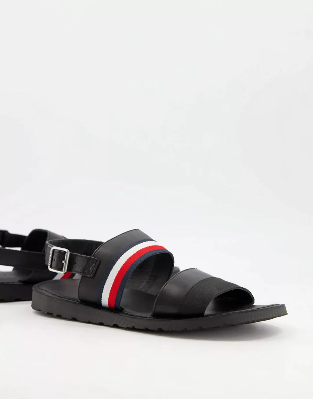 Tommy Hilfiger – Corporate – Lauf-Sneaker aus Leder in Schwarz günstig online kaufen