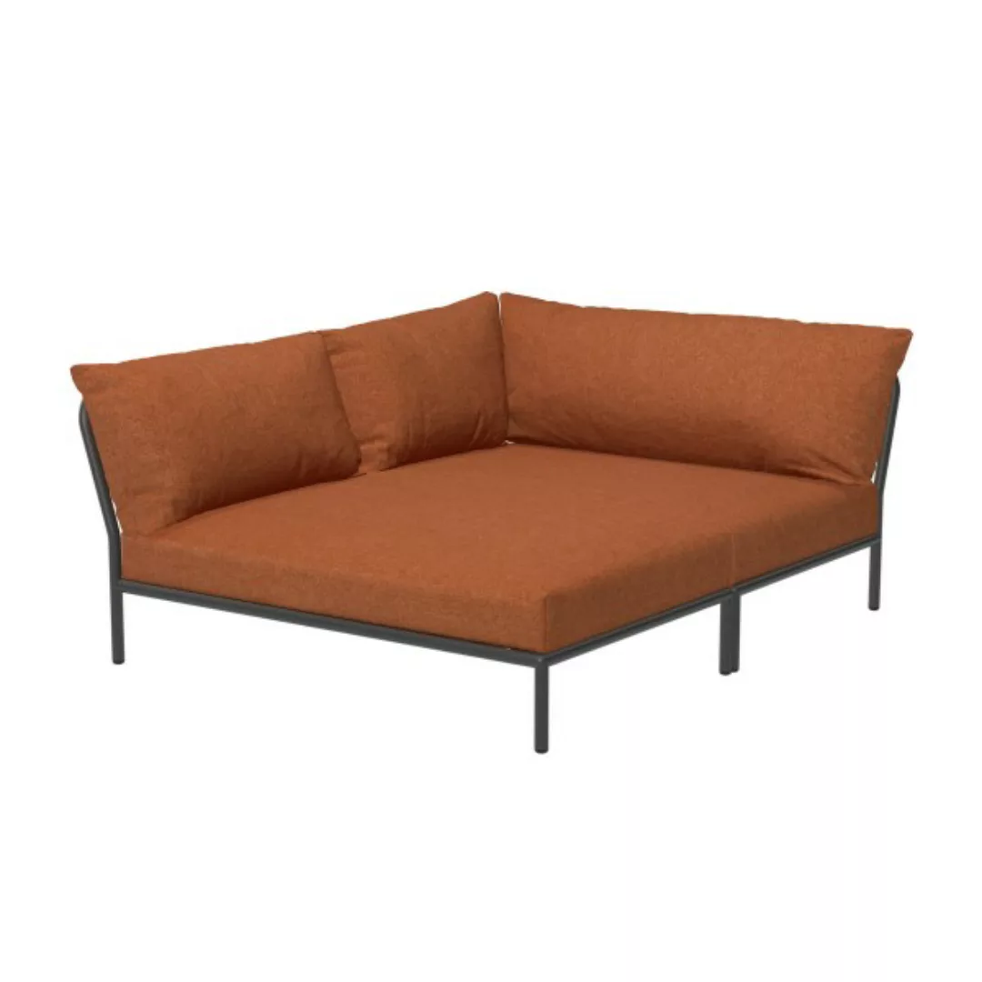 LEVEL2 Outdoor Eck-Sofa Lounge-Modul 5 Rost Dunkelgrau Links günstig online kaufen