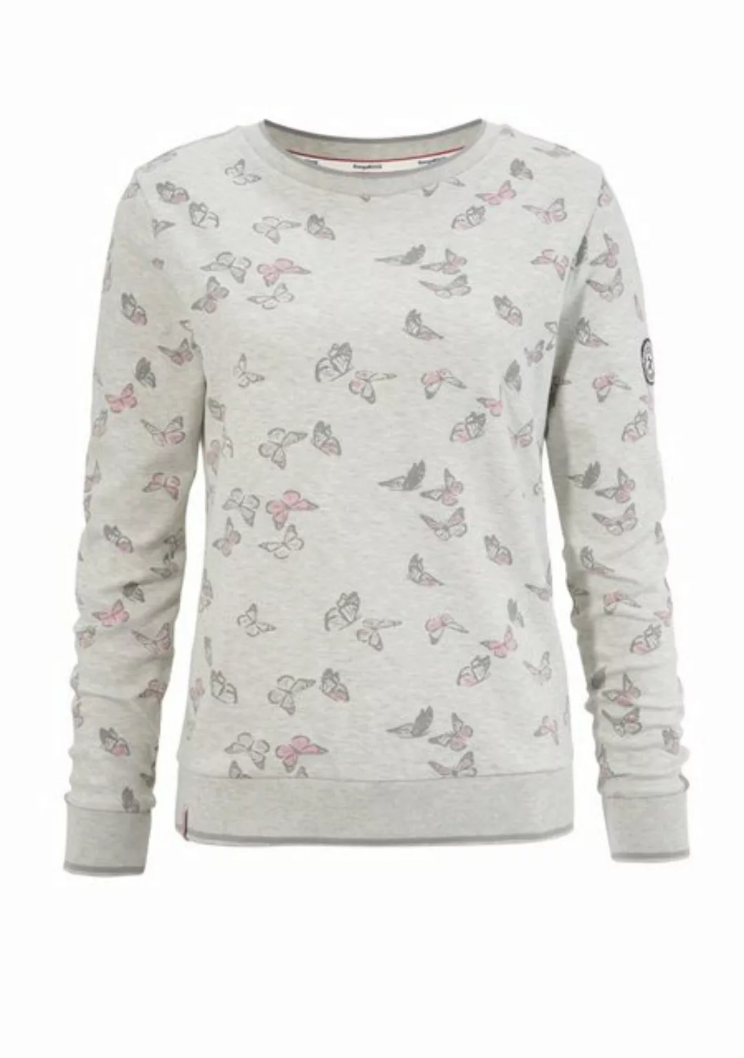 KangaROOS Sweatshirt mit trendigem Schmetterlings-Allover-Druck günstig online kaufen