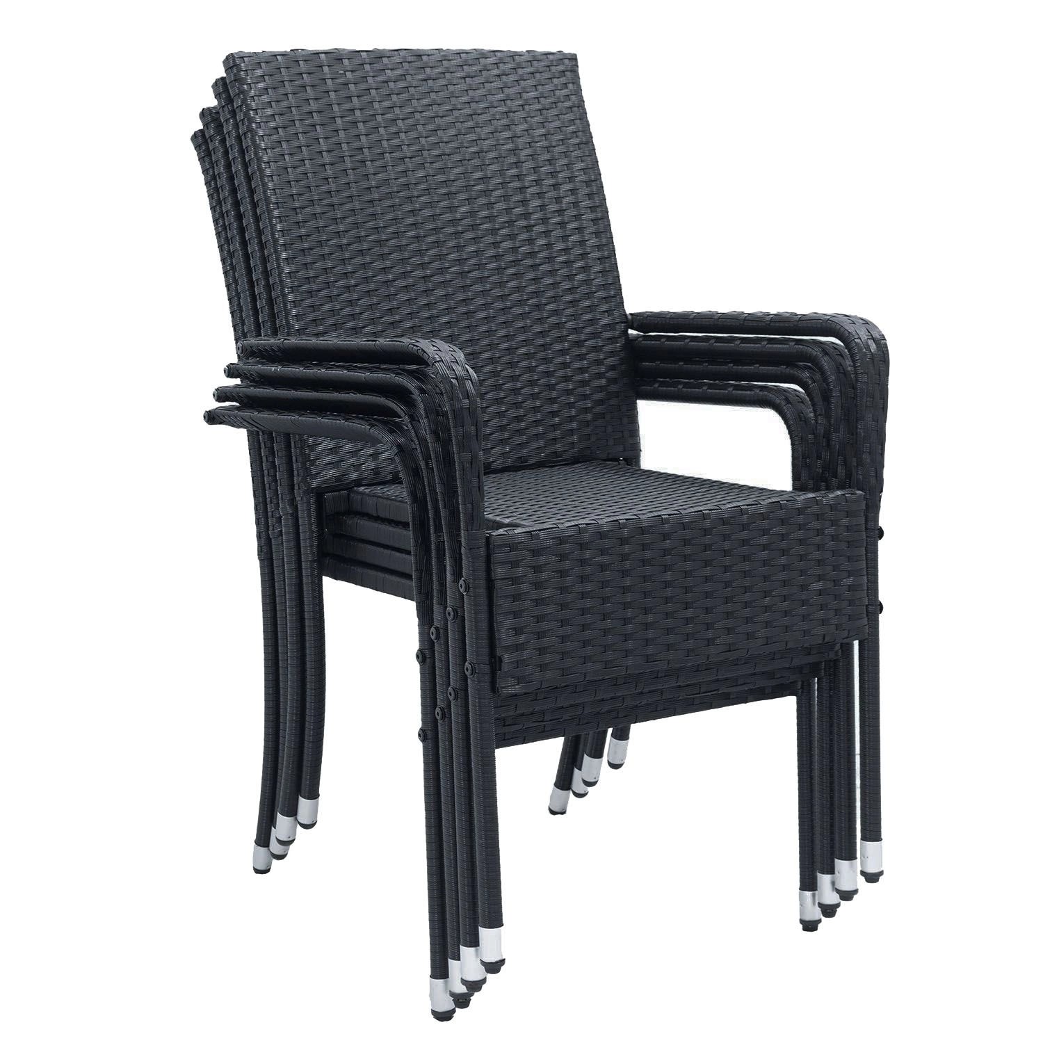 Juskys Gartenstuhl Yoro (4 St), stapelbar, günstig online kaufen