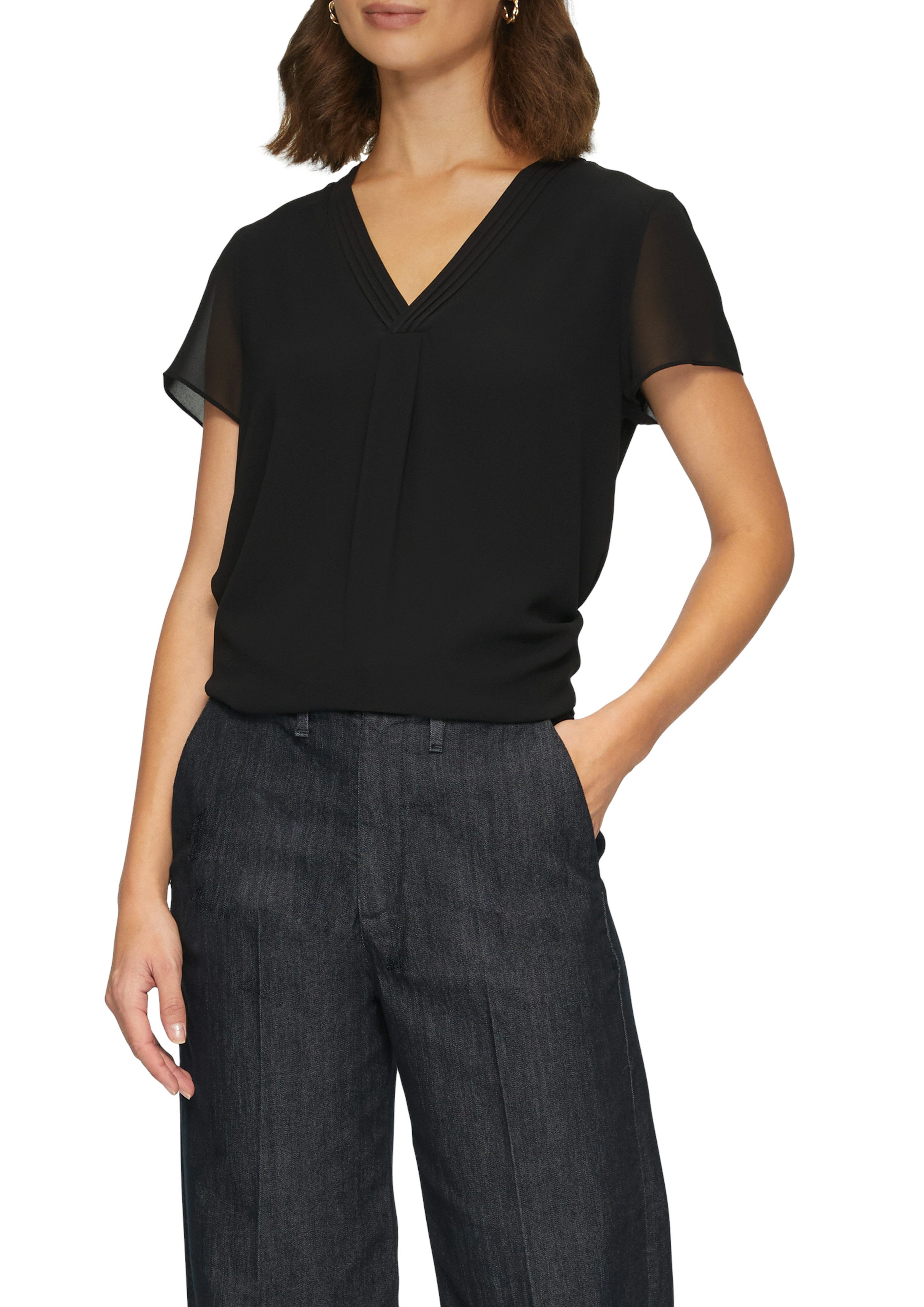 s.Oliver BLACK LABEL Shirtbluse in Doppel-Layer-Optik günstig online kaufen