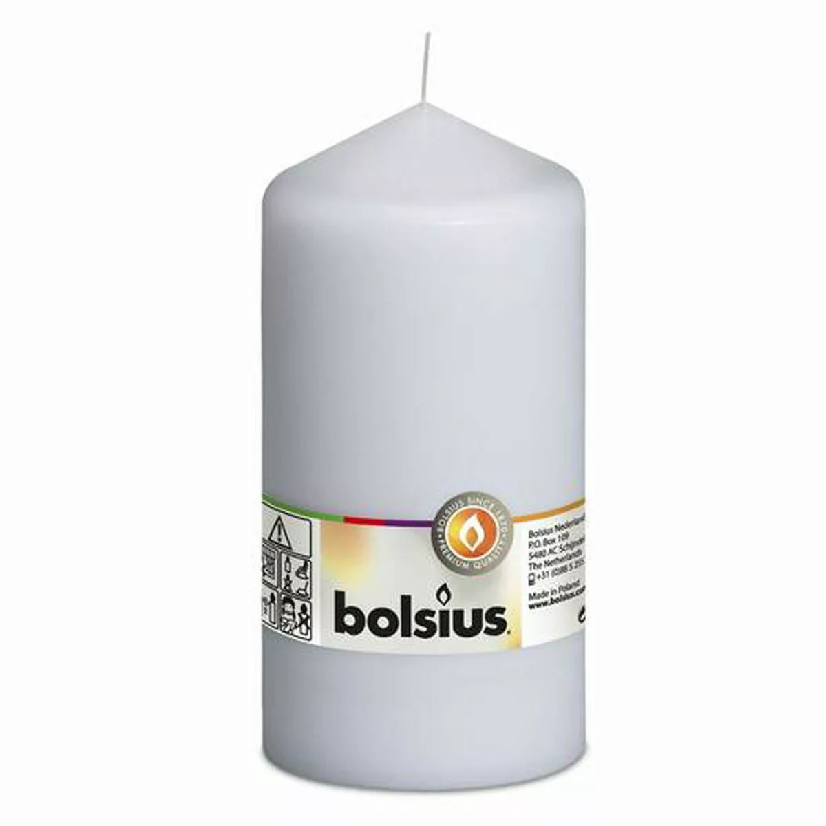 Bolsius Stumpenkerze 15 cm Weiß günstig online kaufen