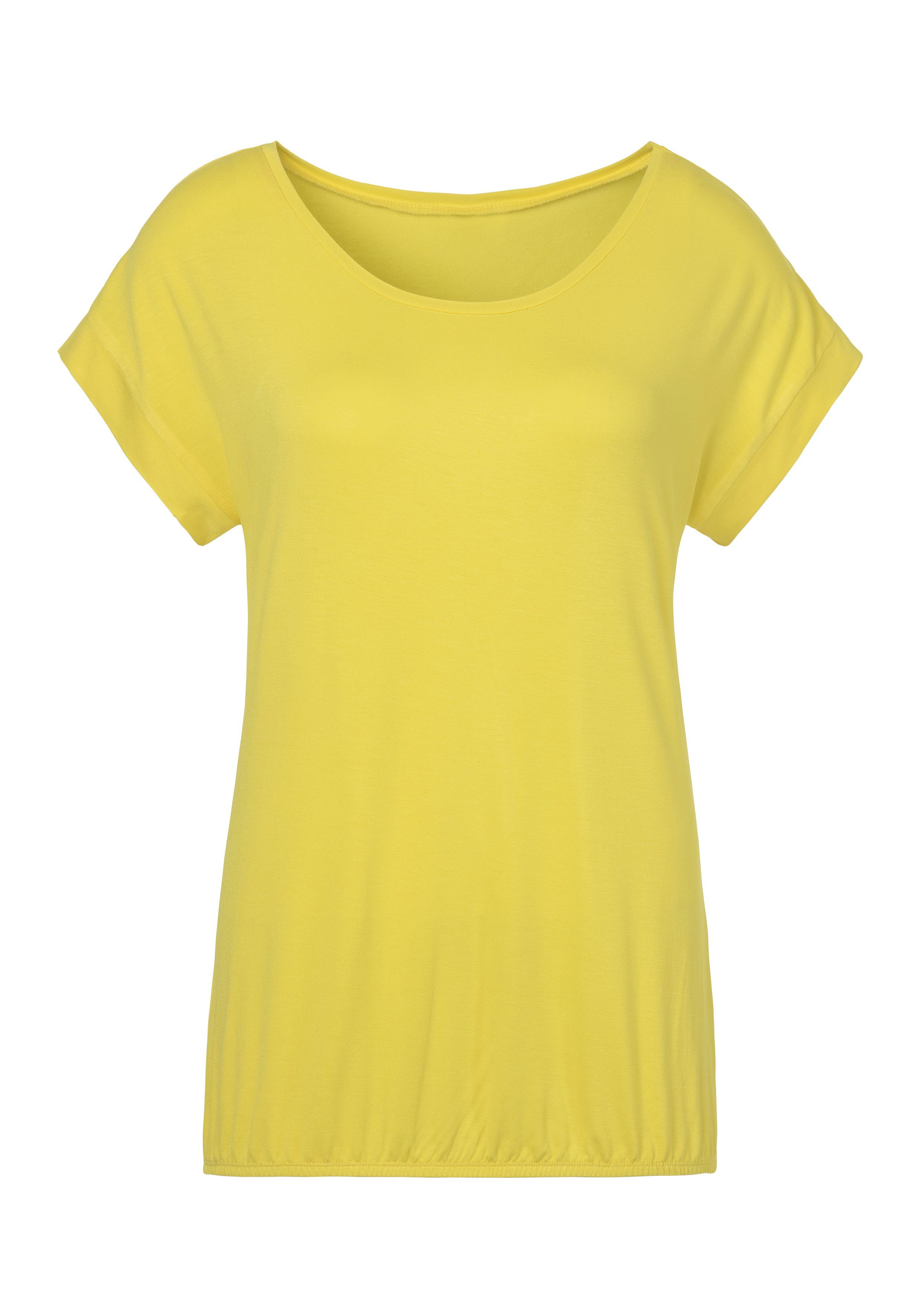 Vivance Kurzarmshirt mit Gummizug im Bund günstig online kaufen
