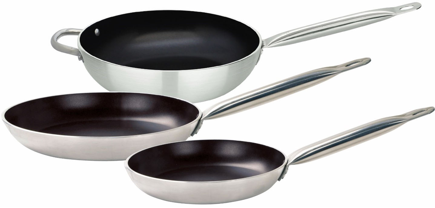 Elo Pfannen-Set »Bistro Line 3 teilig«, Aluminium, (Set, 3 tlg., je 1 Bratp günstig online kaufen