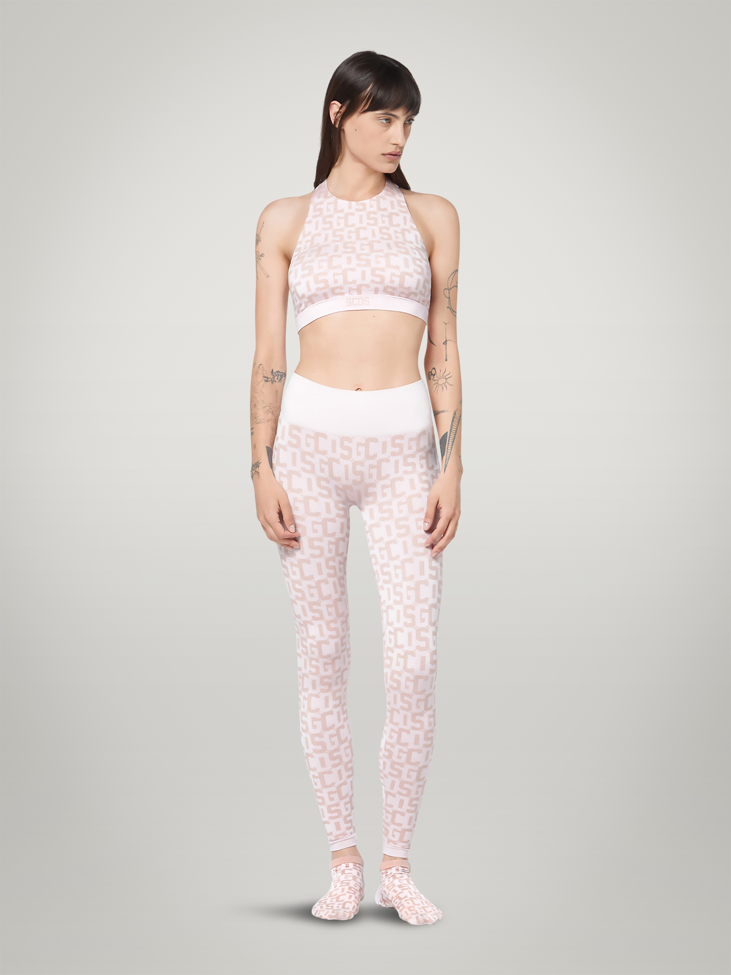 Wolford - Monogram Crop Top, Frau, pink mono, Größe: L günstig online kaufen