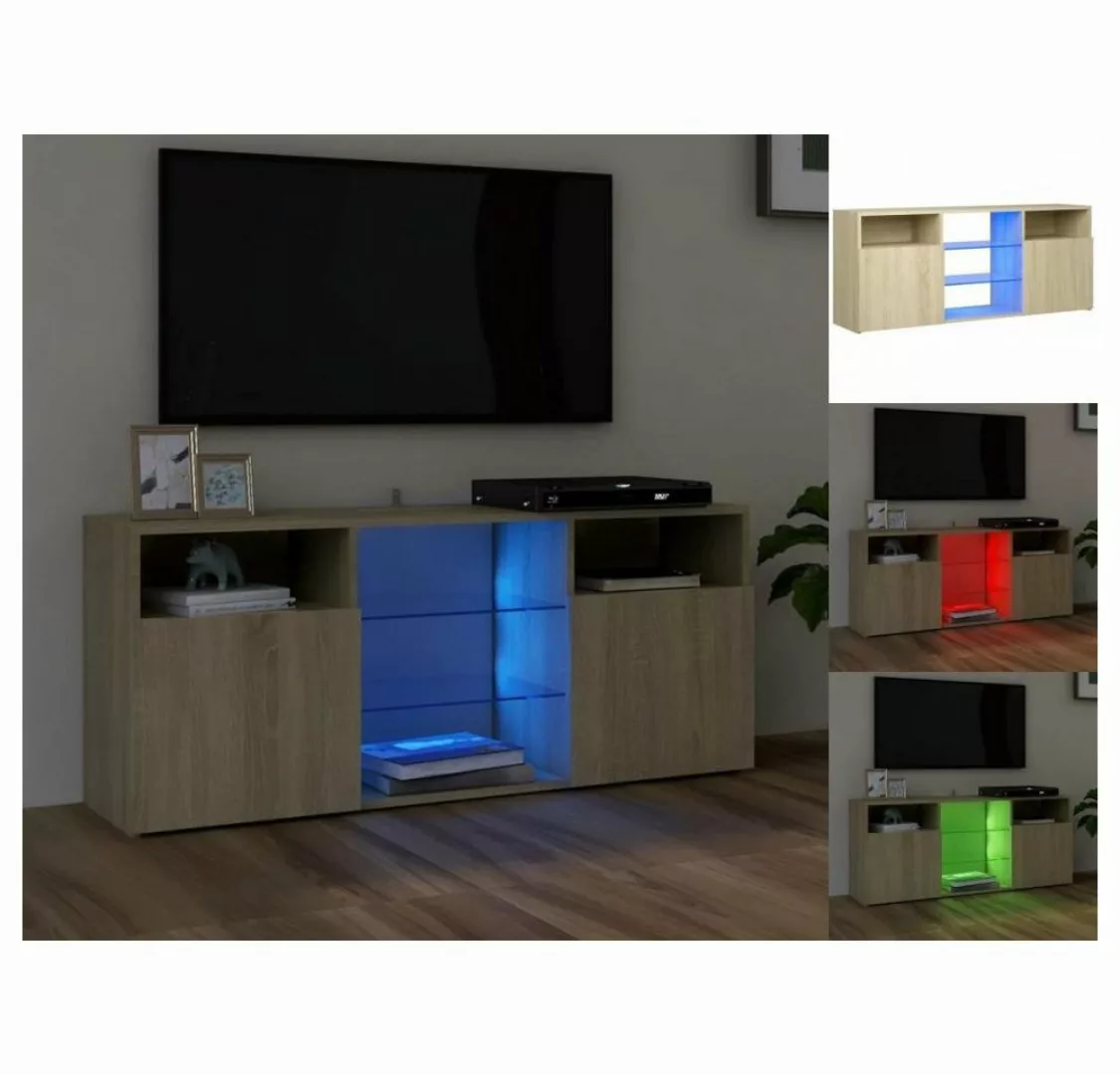 vidaXL TV-Schrank TV-Schrank mit LED-Leuchten Sonoma-Eiche 120x30x50 cm Low günstig online kaufen