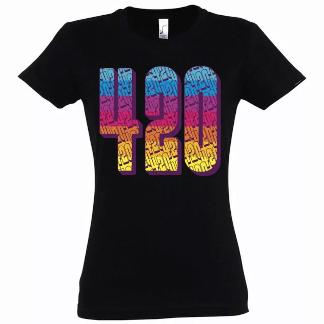 Youth Designz T-Shirt 420 Regenbogen Damen Shirt mit trendigem Print günstig online kaufen