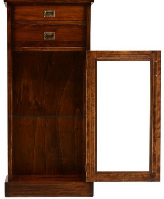 Casa Padrino Vitrine Casa Padrino Luxus Vintage Stil Vitrine Braun / Messin günstig online kaufen