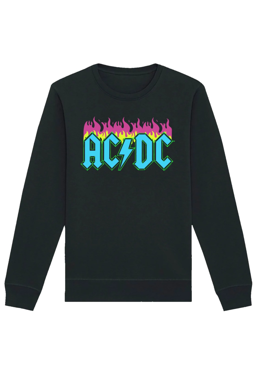 F4NT4STIC Sweatshirt "ACDC Neon Flames", Premium Qualität günstig online kaufen