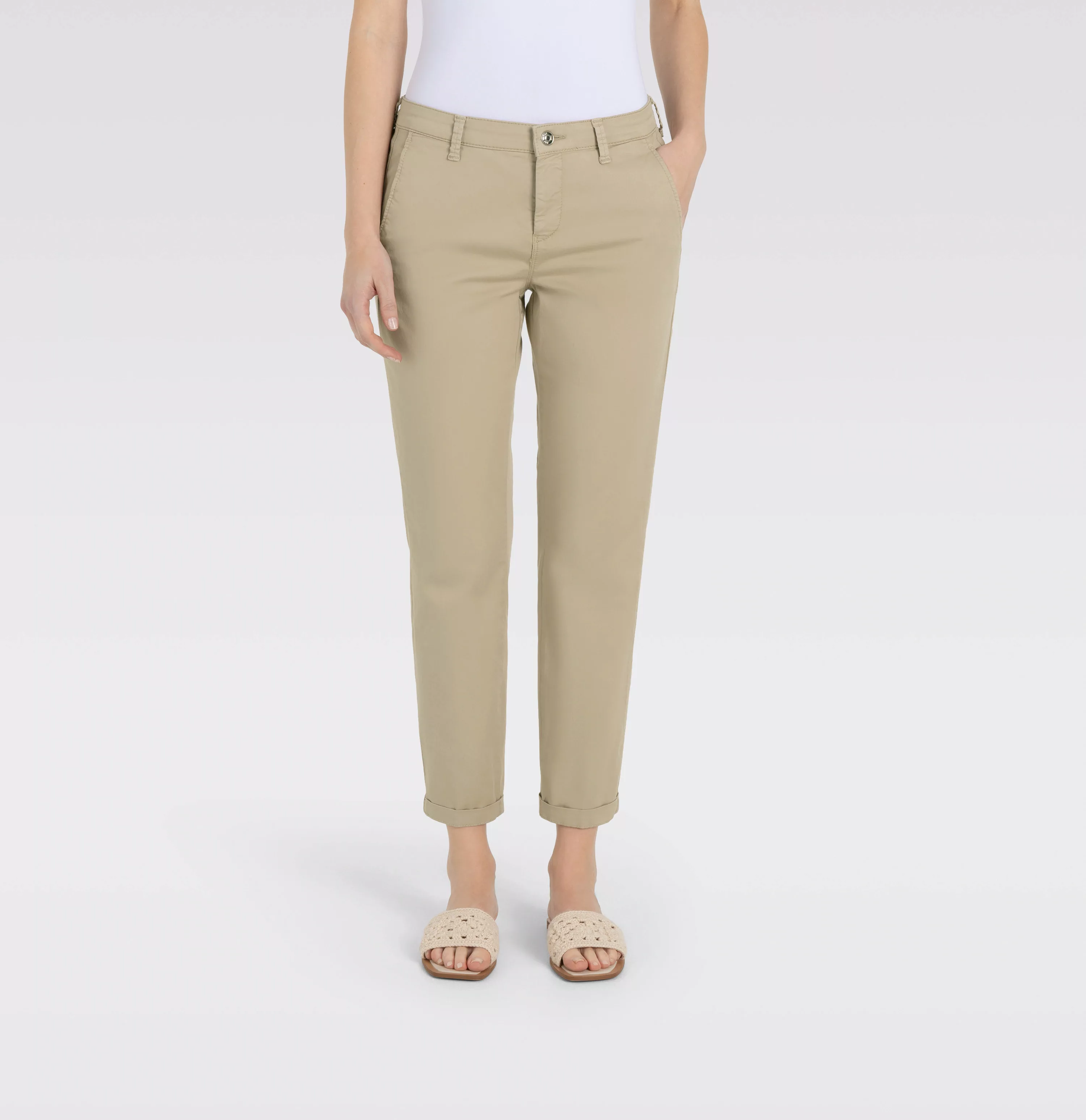 MAC Chinohose "CHINO turn up", mit dezentem Glanz, elegant und sportiv zugl günstig online kaufen