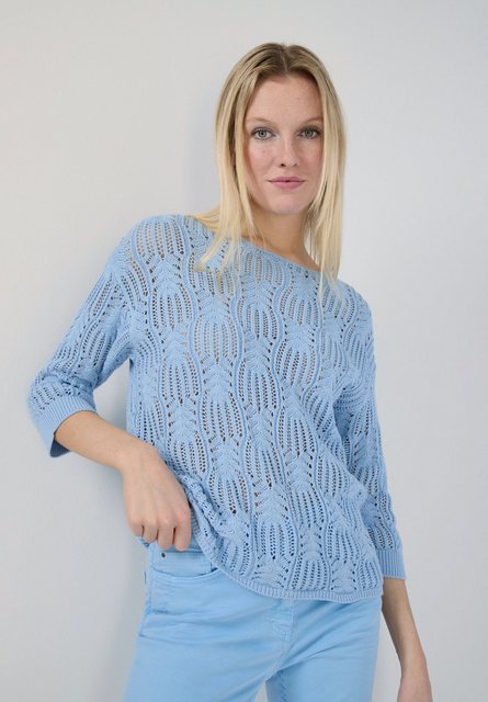 Ajour Pullover, hellblau, Frühjahrs-Kollektion günstig online kaufen