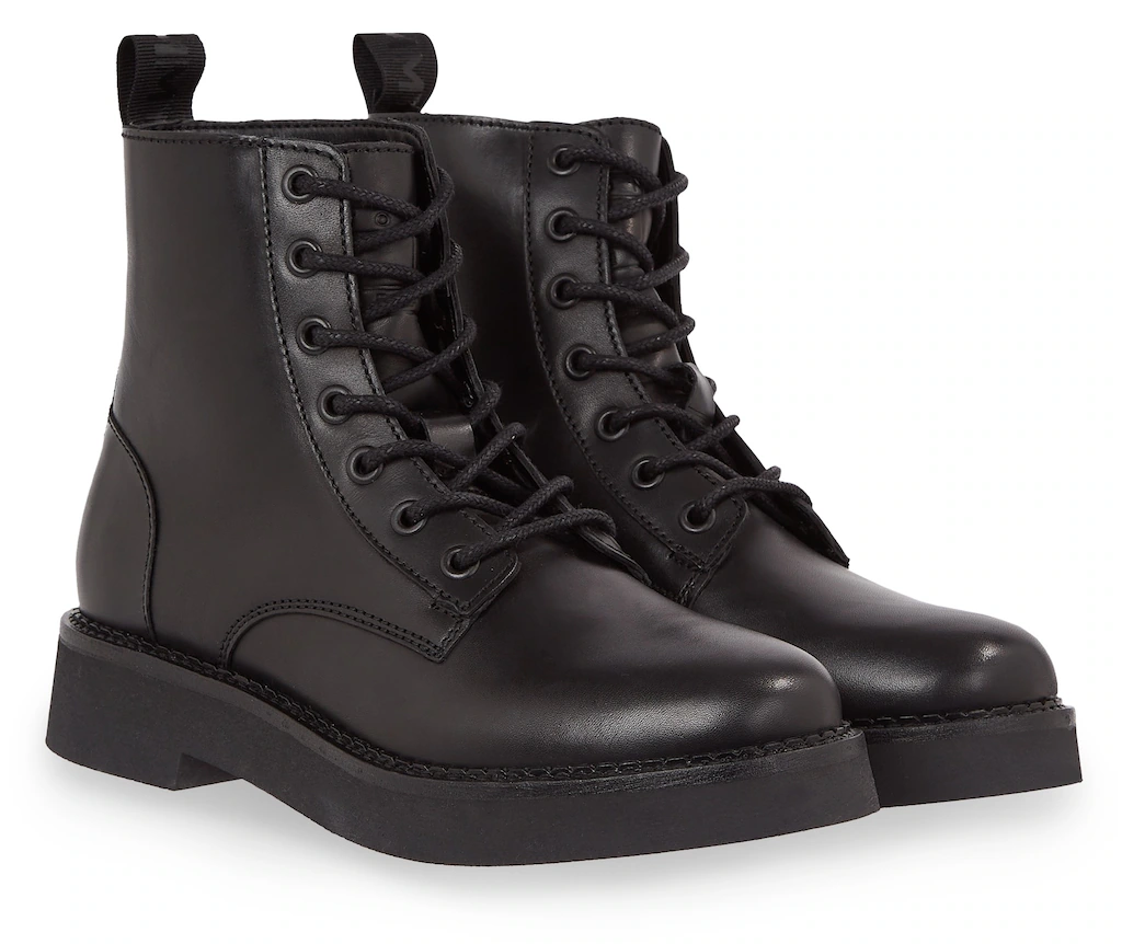 Tommy Jeans Schnürboots "TJW LACE UP FLAT BOOT", mit Logo an der Anziehlasc günstig online kaufen