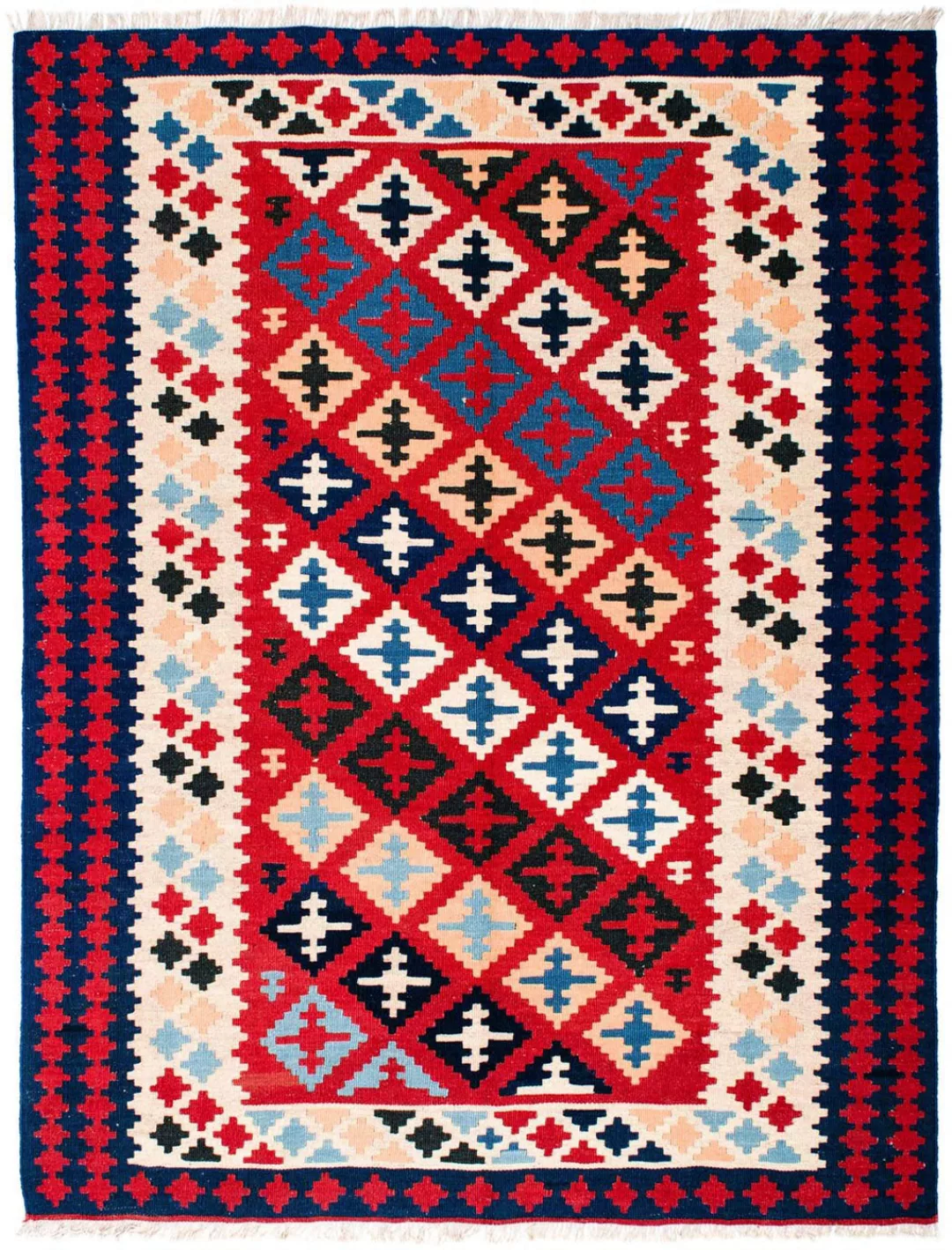 morgenland Wollteppich »Kelim - Oriental - 202 x 153 cm - rot«, rechteckig günstig online kaufen