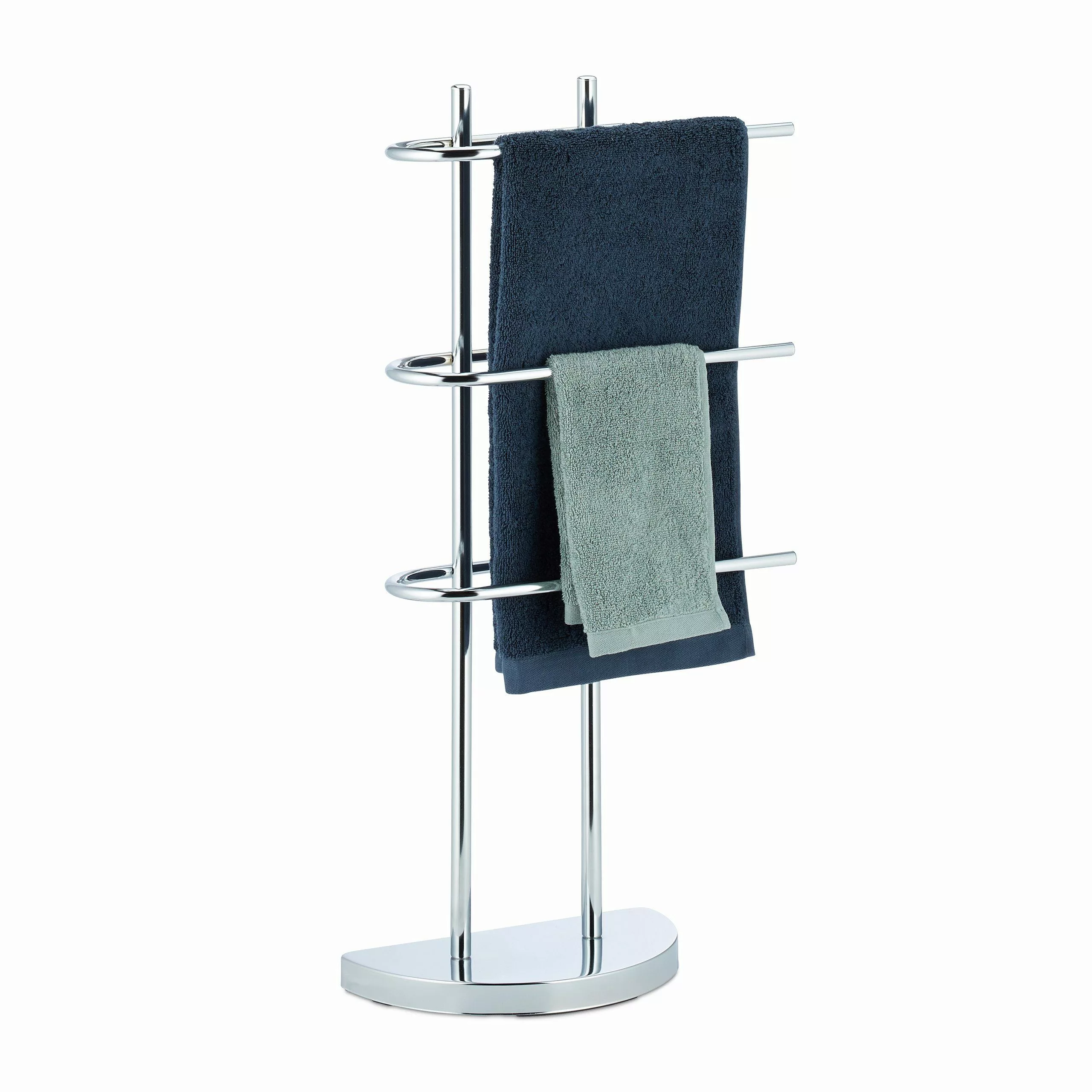 relaxdays Handtuchständer Handtuchhalter Chrom dreiarmig günstig online kaufen