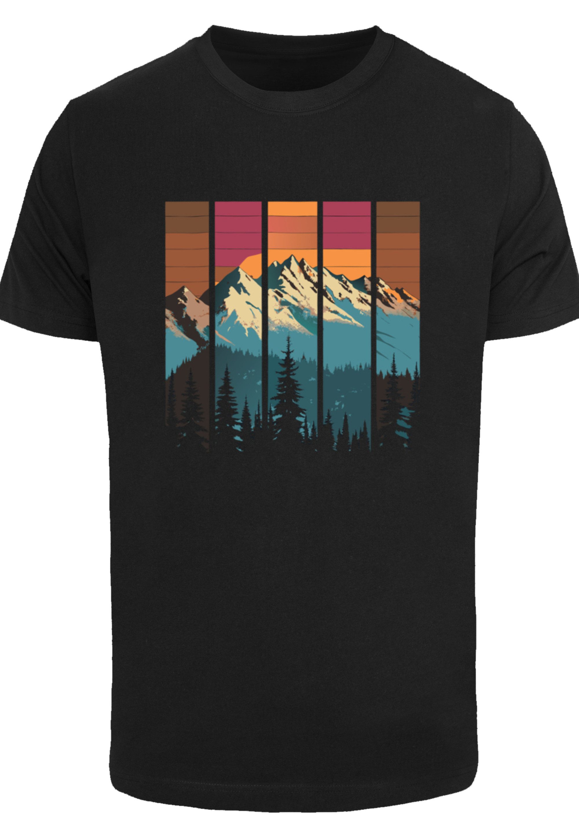 F4NT4STIC T-Shirt "Berg Sonnenuntergang Retro", Premium Qualität günstig online kaufen