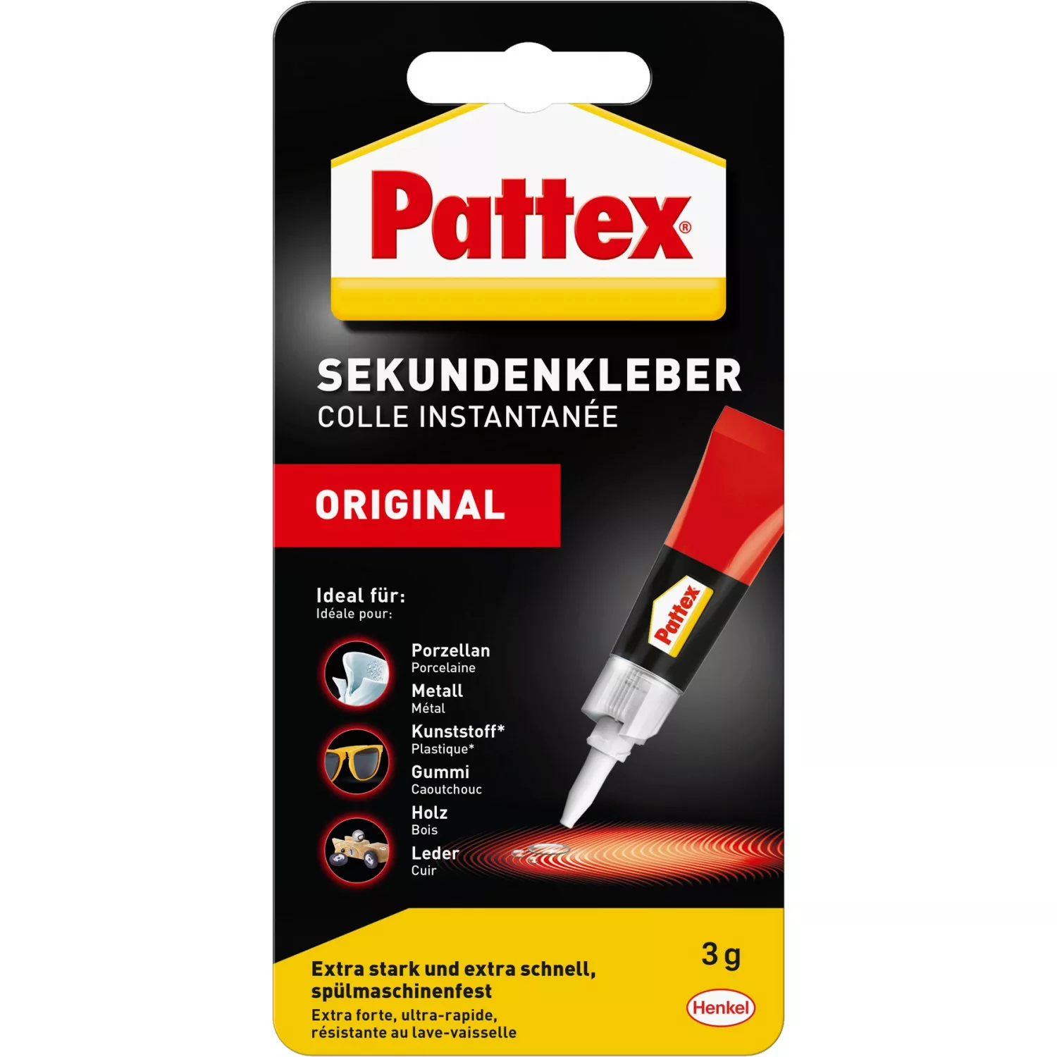 Pattex Flüssigkleber Sekundenkleber Flüssig schnelltrocknend farblos 3g günstig online kaufen